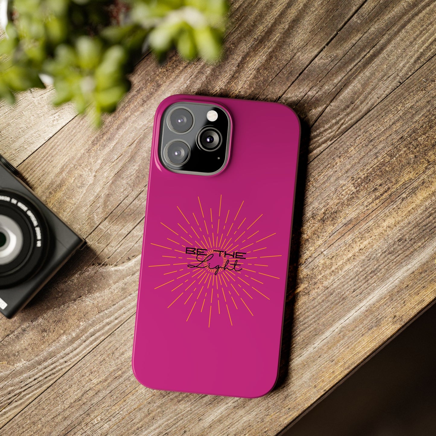 Radiant Pink Slim Phone Cases, Be The Light