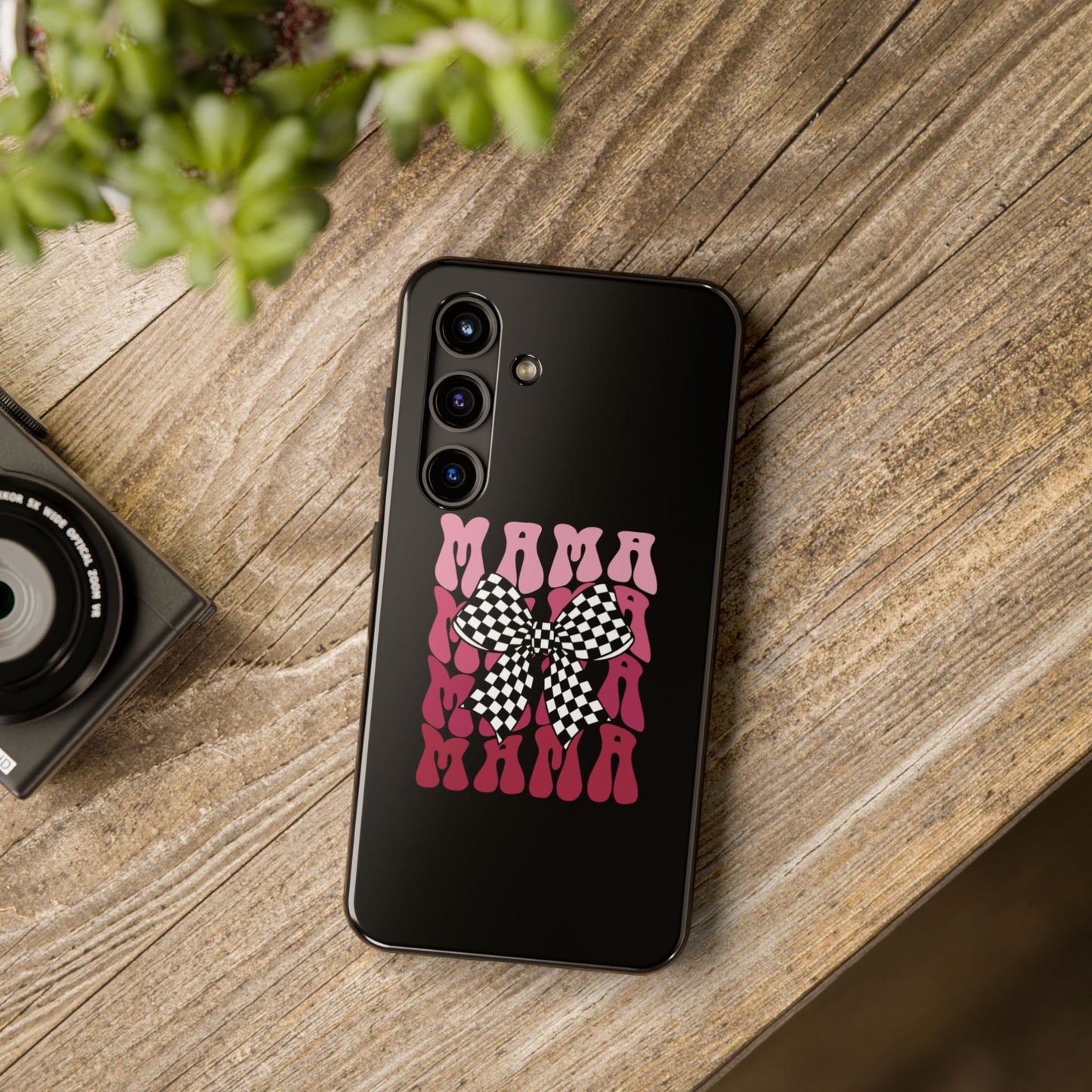Chic Tough Phone Cases with Mama Bow Design, Stylish Phone Cover