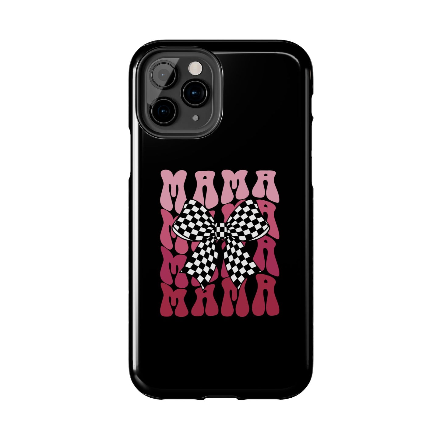 Chic Tough Phone Cases with Mama Bow Design, Stylish Phone Cover