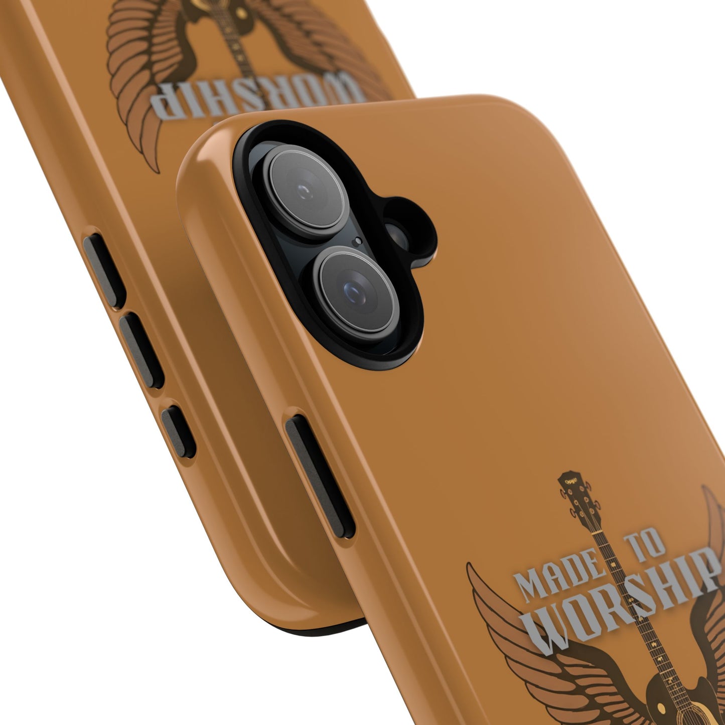 Tough Phone Case — "Made to Worship" Acoustic Guitar Wings Design