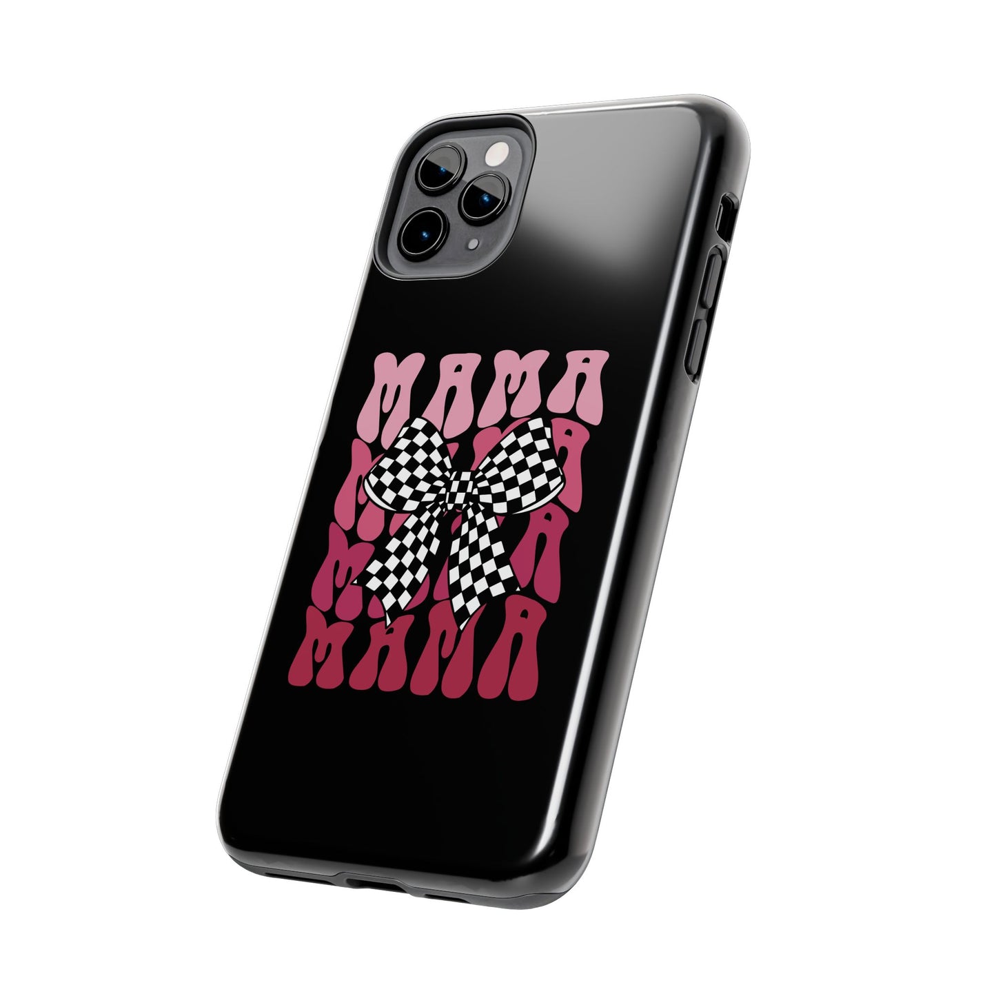 Chic Tough Phone Cases with Mama Bow Design, Stylish Phone Cover