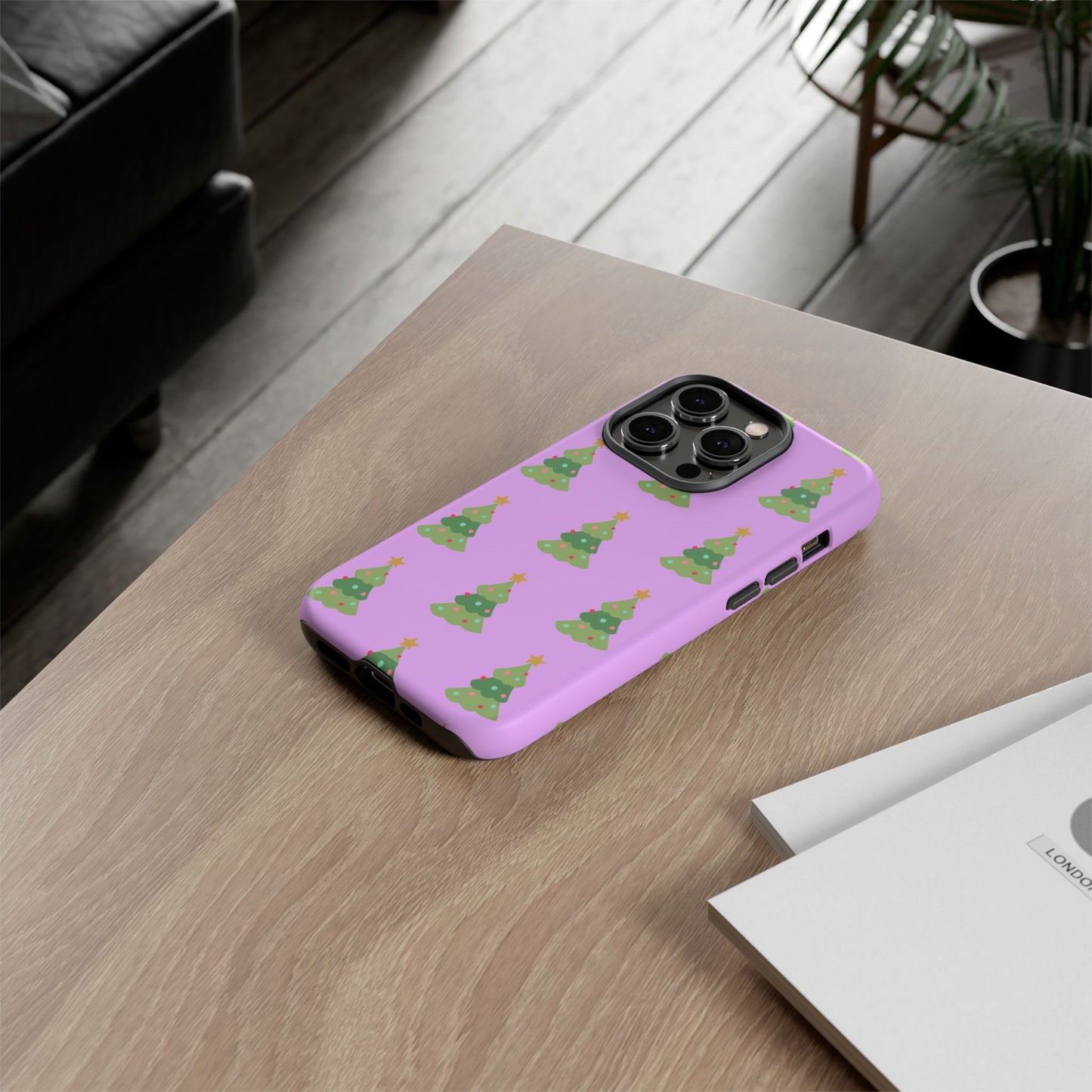 Christmas Tree Phone Case — Cute Purple Holiday iPhone Cover