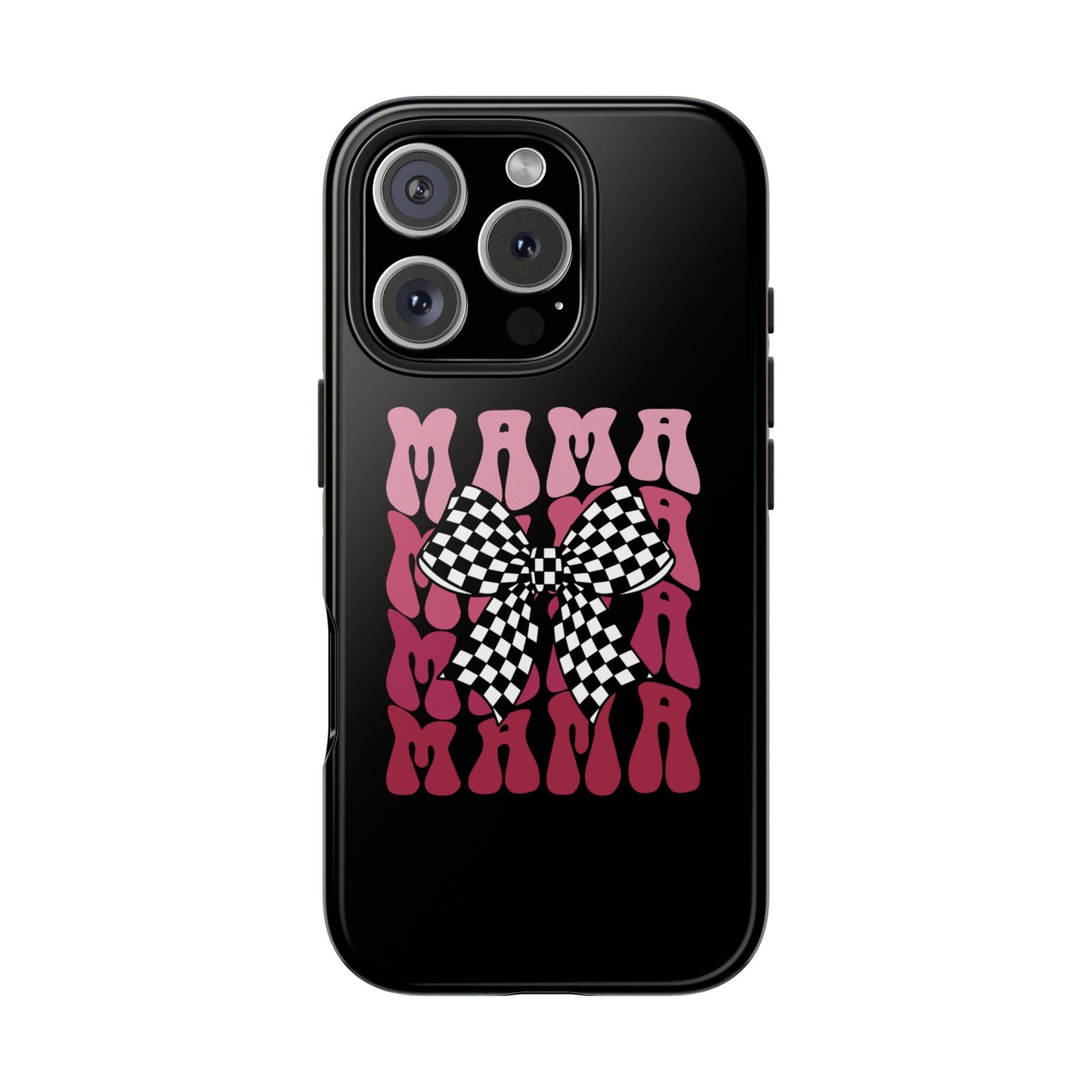 Chic Tough Phone Cases with Mama Bow Design, Stylish Phone Cover