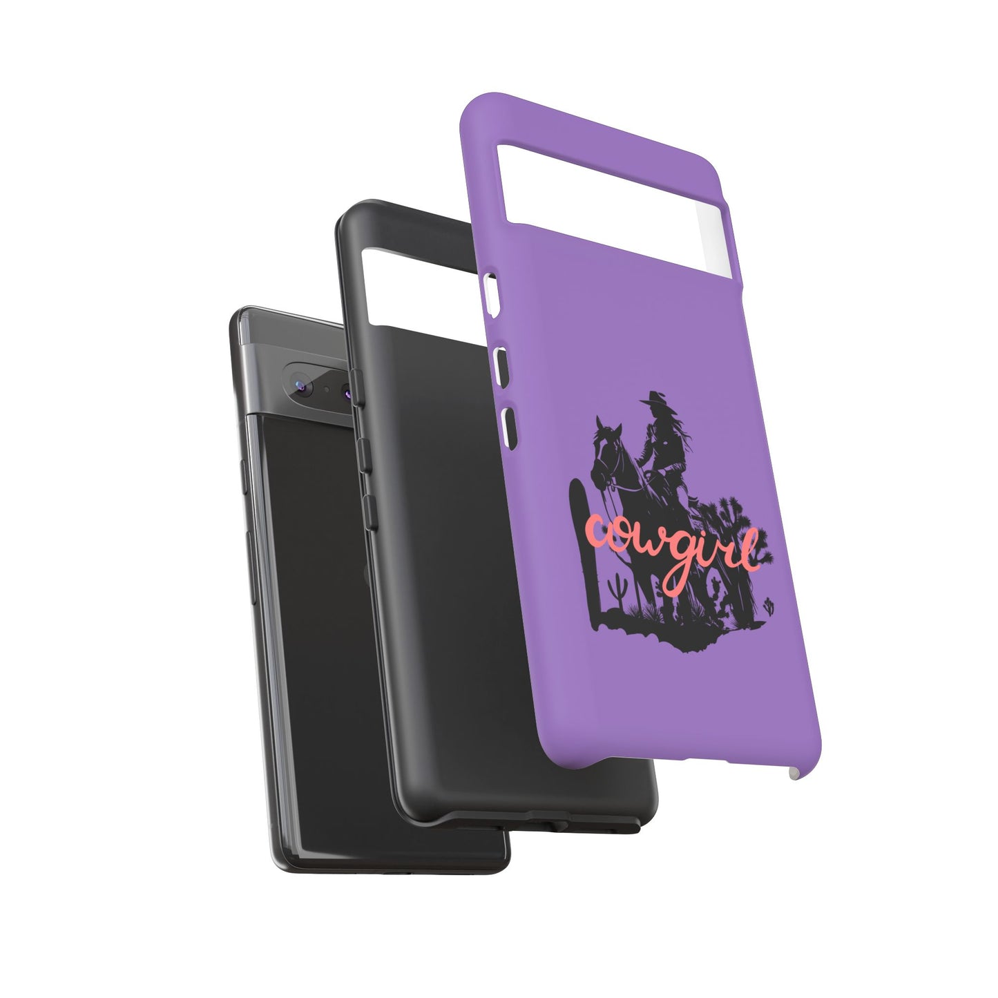 Cowgirl Phone Case — Purple Western Rider Protective Phone Cover