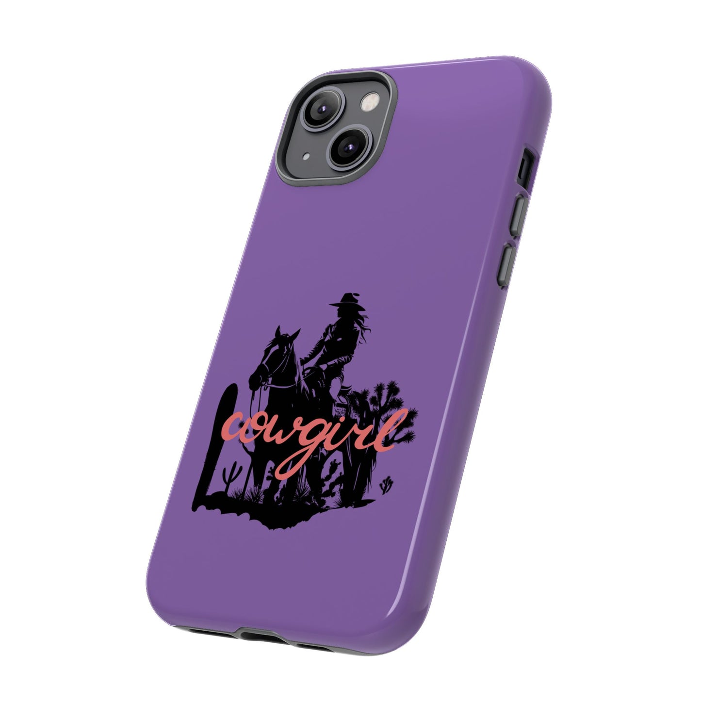 Cowgirl Phone Case — Purple Western Rider Protective Phone Cover