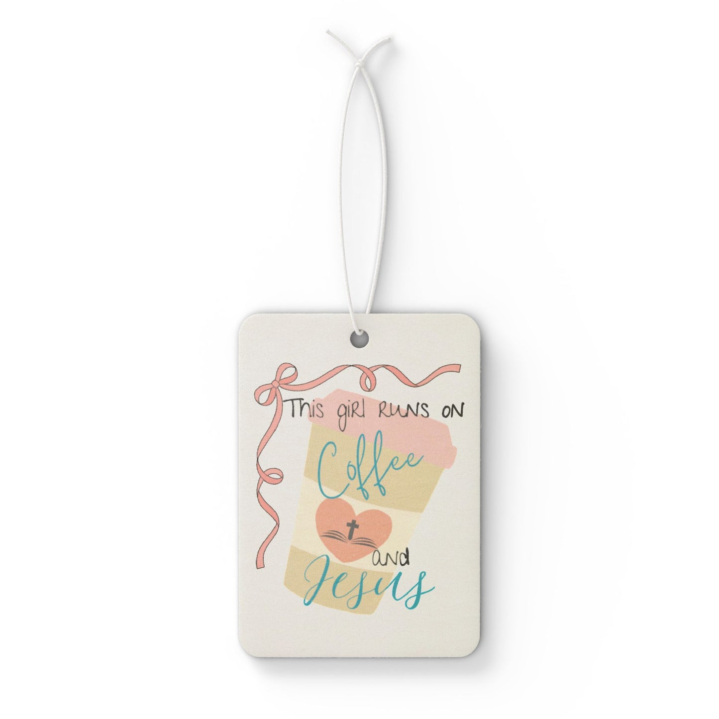 Coffee & Jesus Car Air Freshener, Inspirational Car Decor