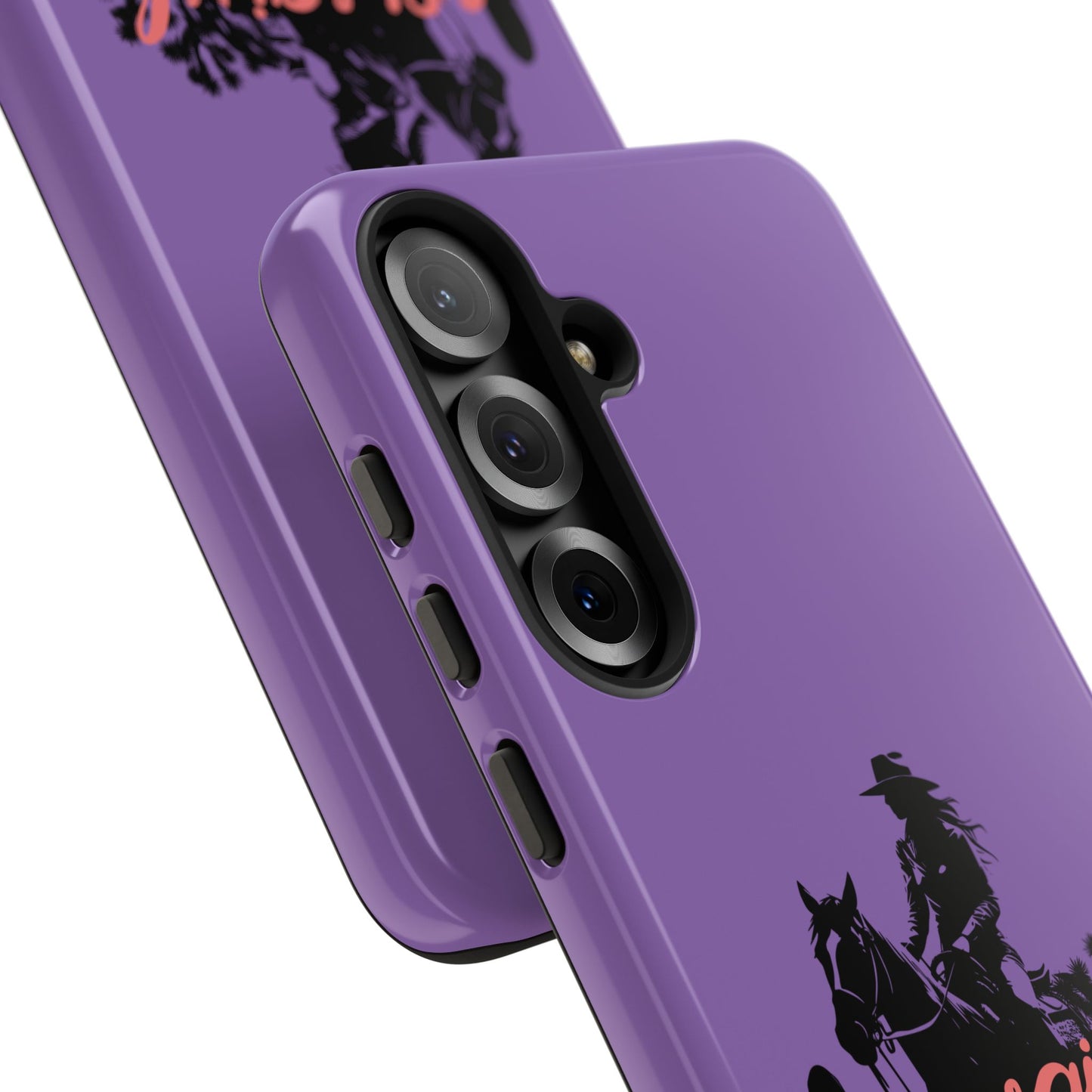 Cowgirl Phone Case — Purple Western Rider Protective Phone Cover