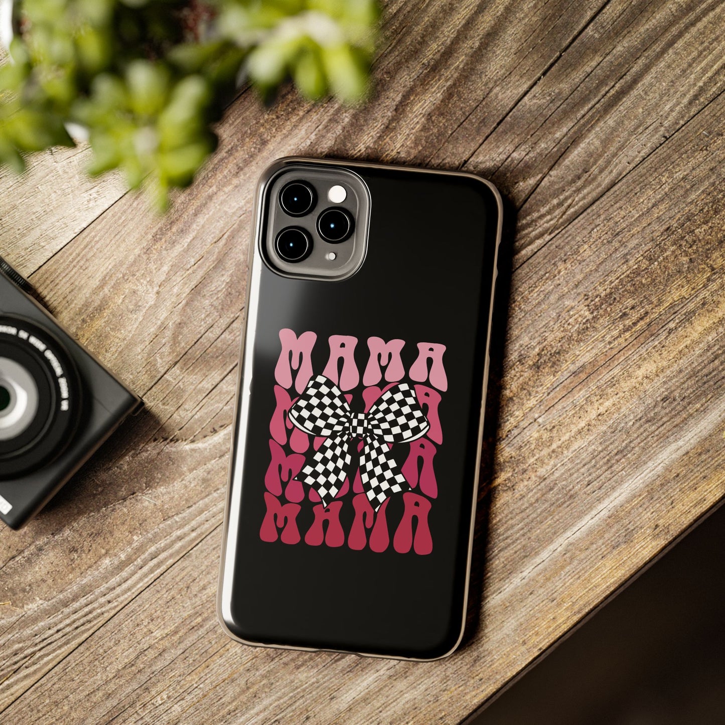 Chic Tough Phone Cases with Mama Bow Design, Stylish Phone Cover