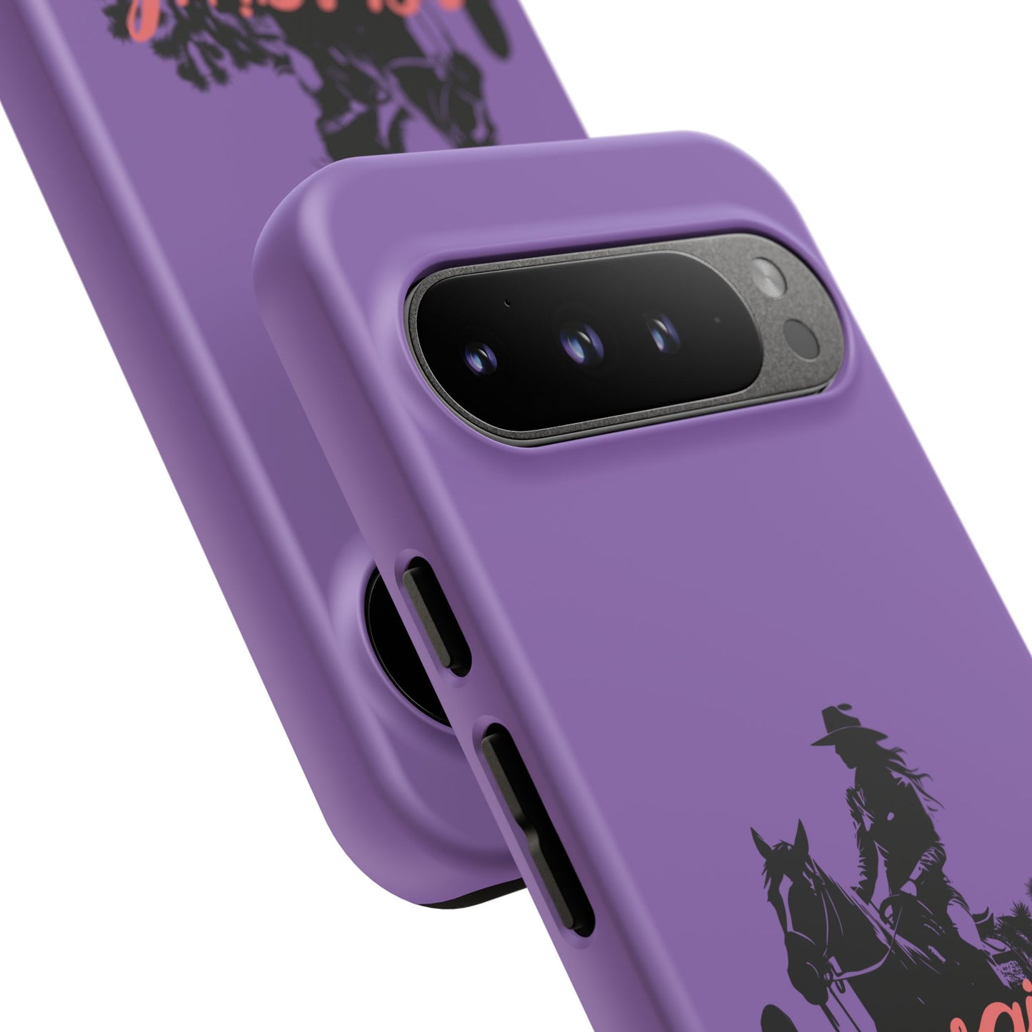 Cowgirl Phone Case — Purple Western Rider Protective Phone Cover