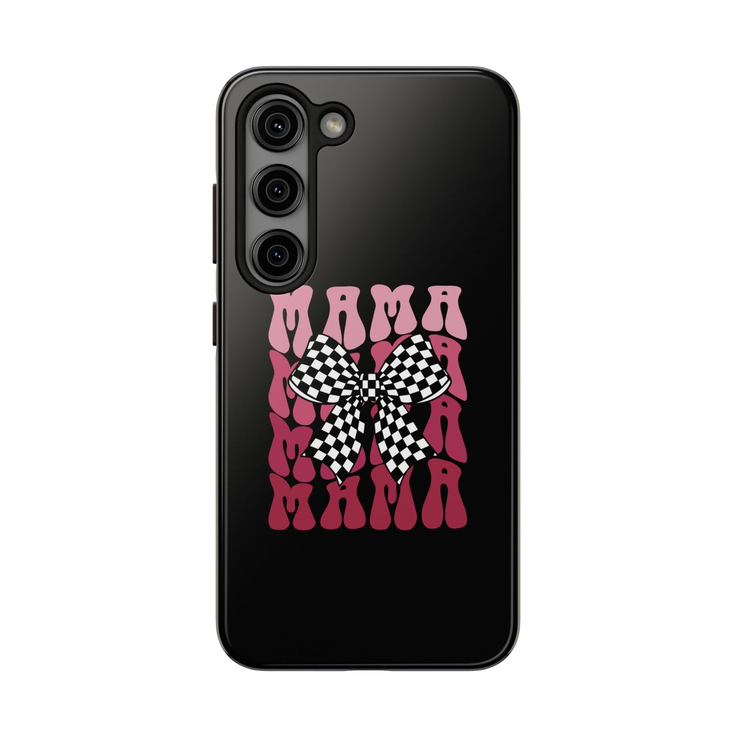 Chic Tough Phone Cases with Mama Bow Design, Stylish Phone Cover