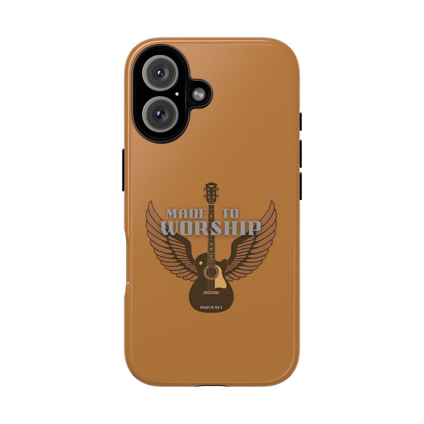Tough Phone Case — "Made to Worship" Acoustic Guitar Wings Design