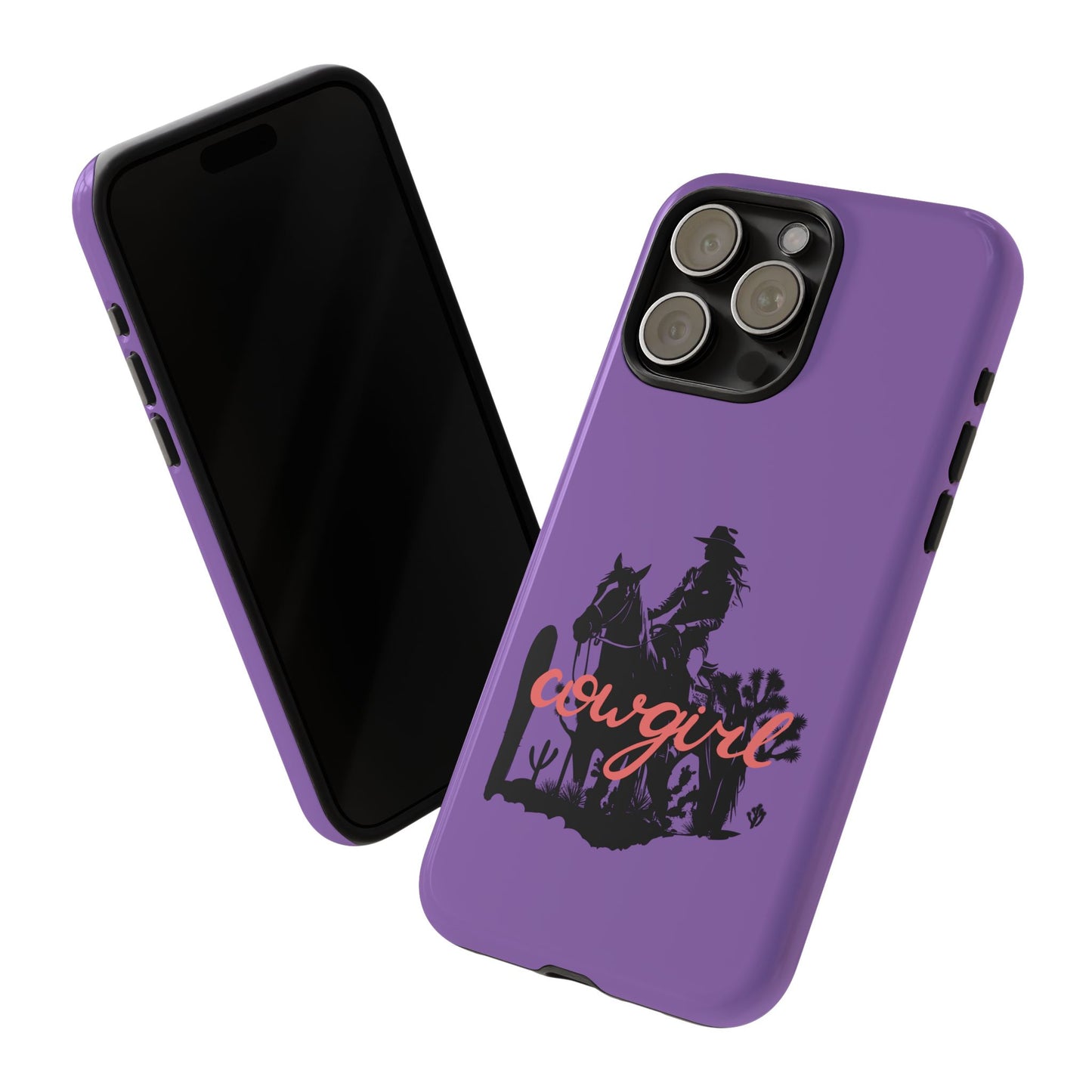 Cowgirl Phone Case — Purple Western Rider Protective Phone Cover