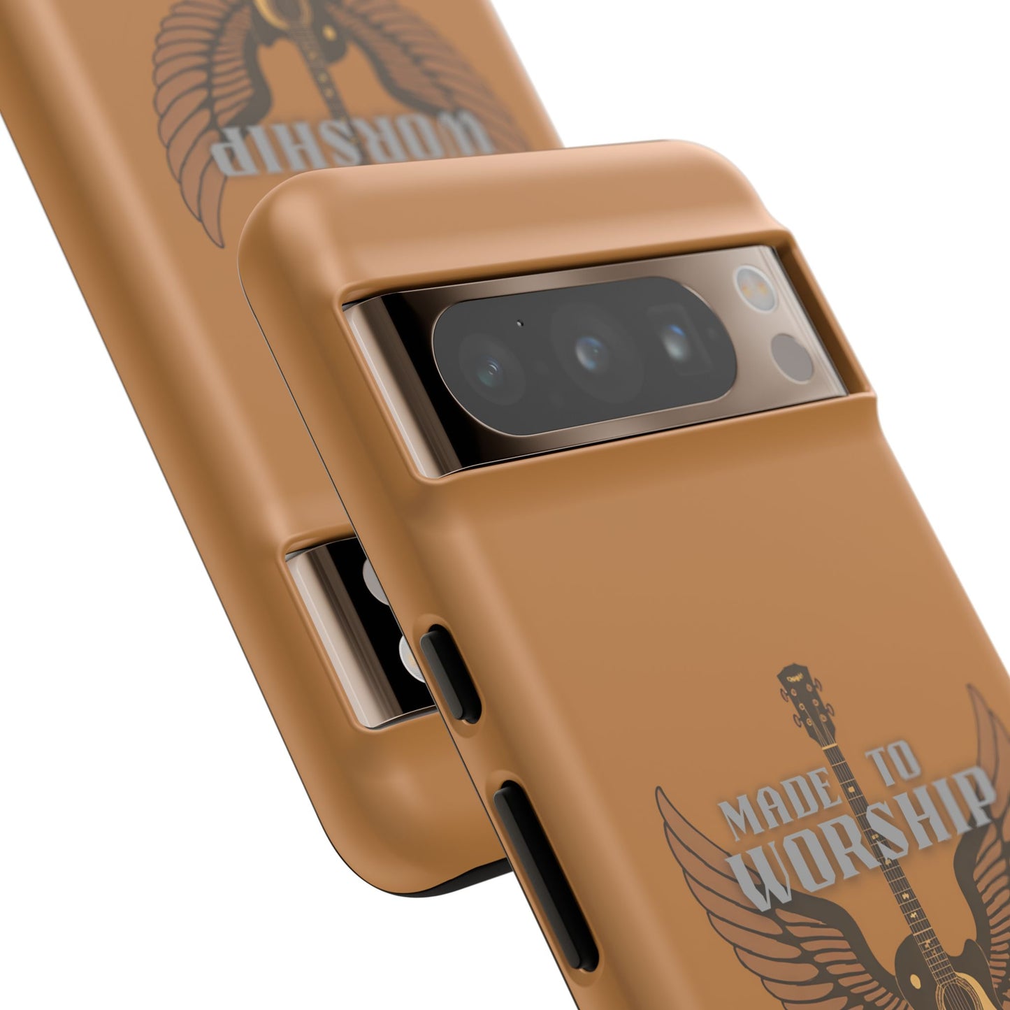 Tough Phone Case — "Made to Worship" Acoustic Guitar Wings Design