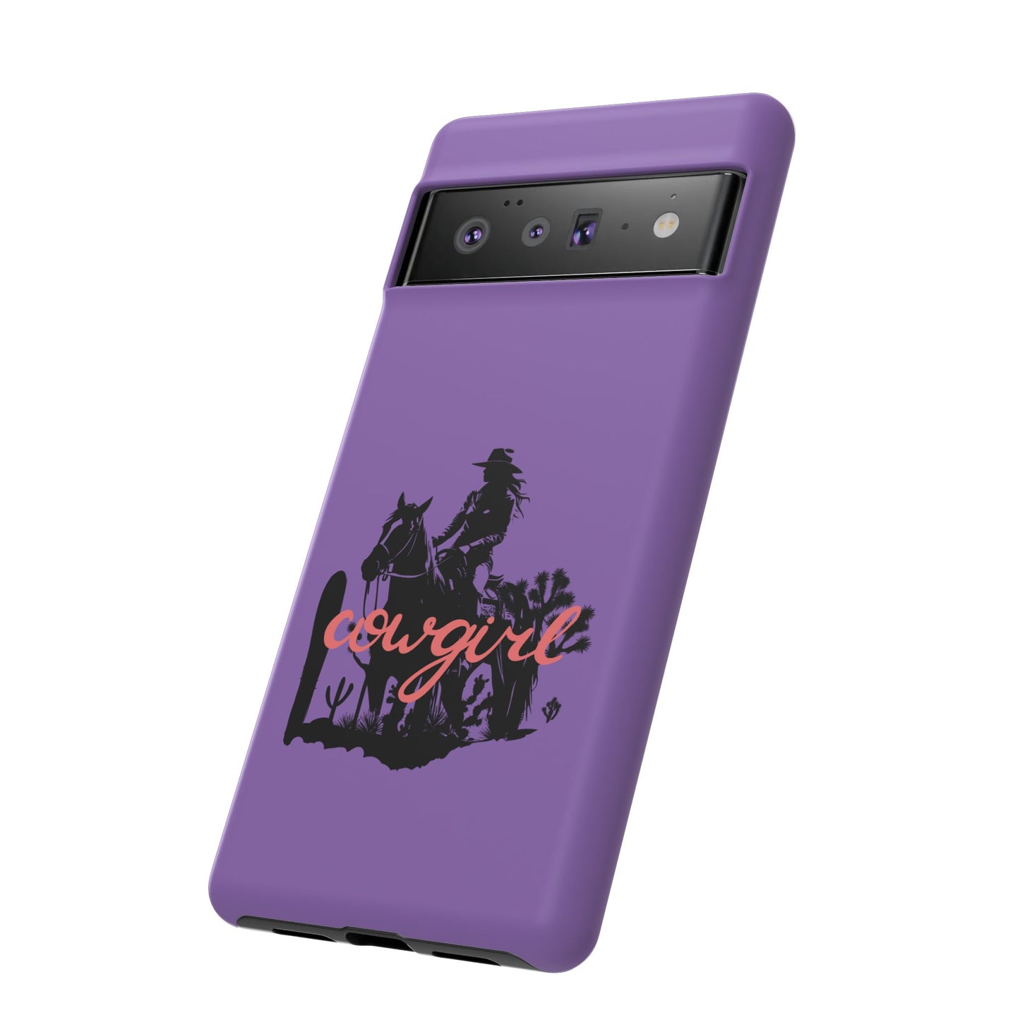Cowgirl Phone Case — Purple Western Rider Protective Phone Cover