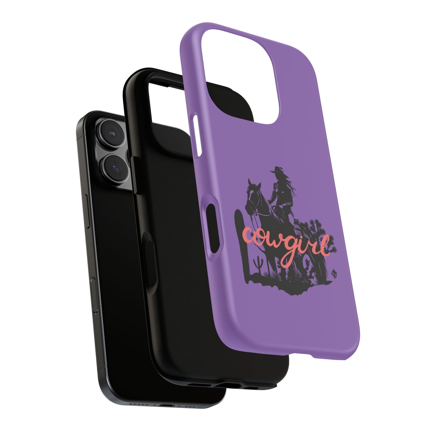 Cowgirl Phone Case — Purple Western Rider Protective Phone Cover