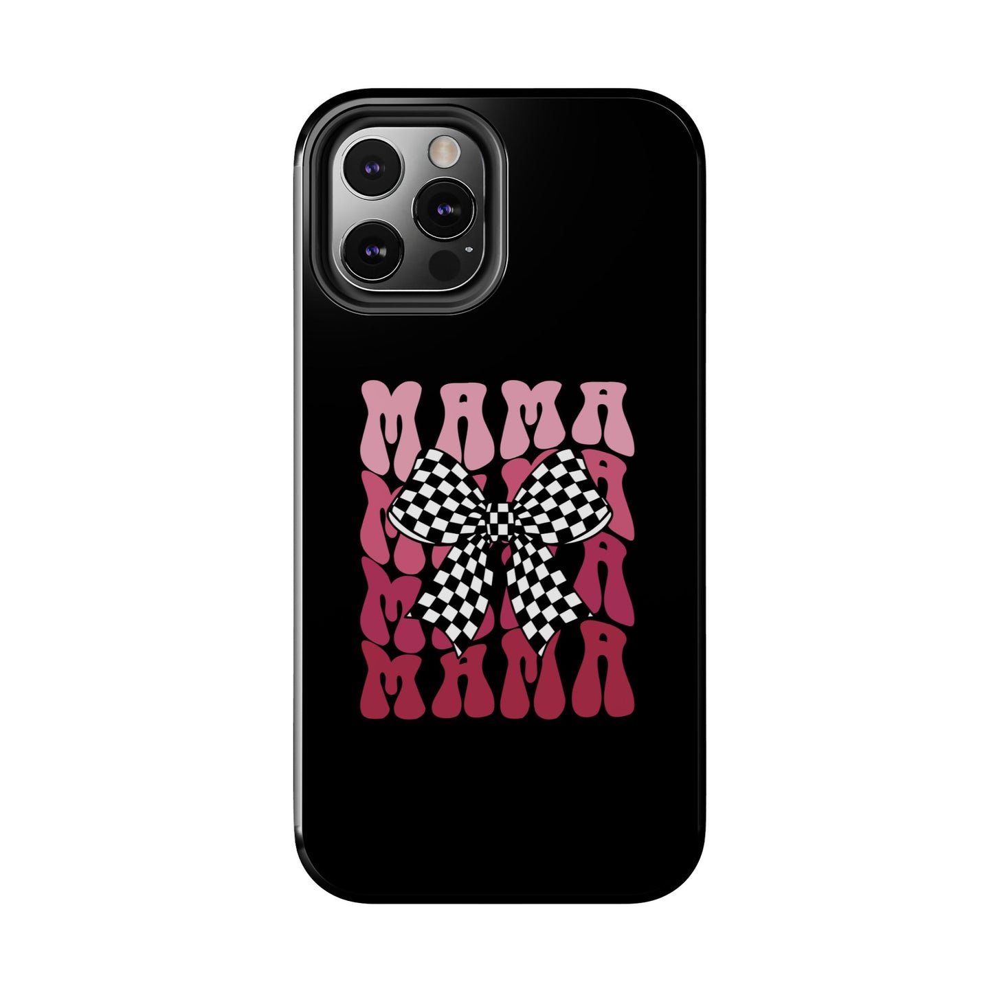 Chic Tough Phone Cases with Mama Bow Design, Stylish Phone Cover