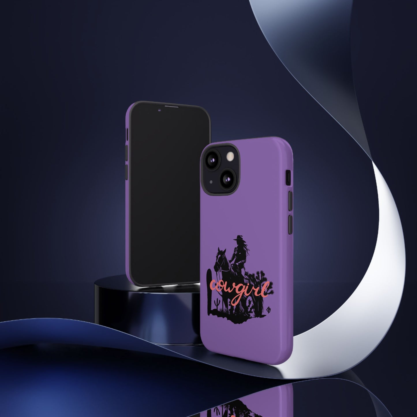 Cowgirl Phone Case — Purple Western Rider Protective Phone Cover