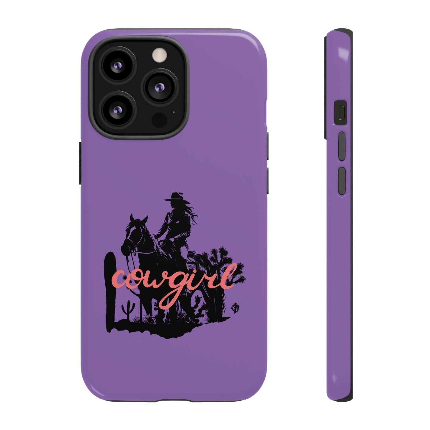 Cowgirl Phone Case — Purple Western Rider Protective Phone Cover