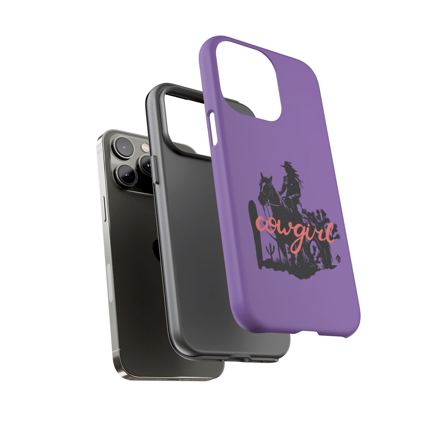 Cowgirl Phone Case — Purple Western Rider Protective Phone Cover