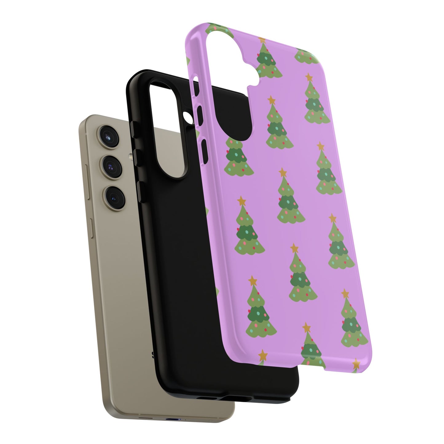 Christmas Tree Phone Case — Cute Purple Holiday iPhone Cover