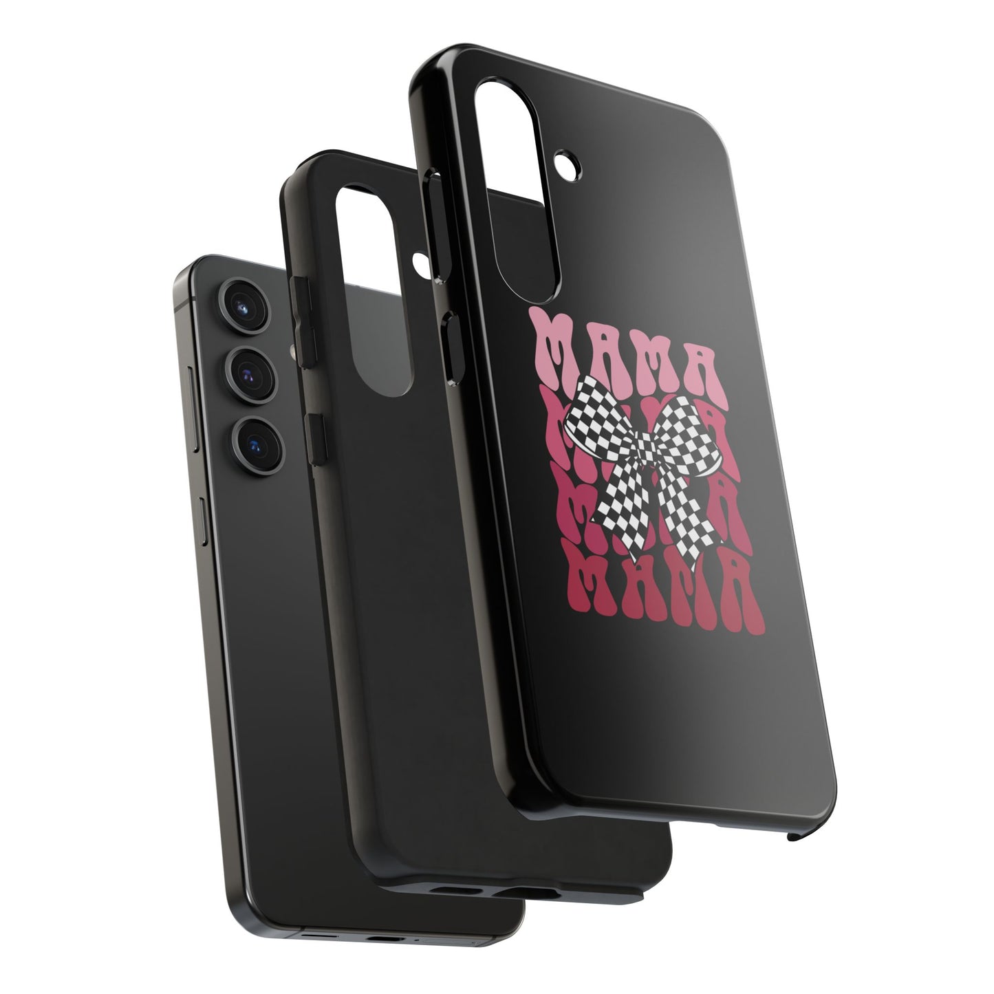 Chic Tough Phone Cases with Mama Bow Design, Stylish Phone Cover