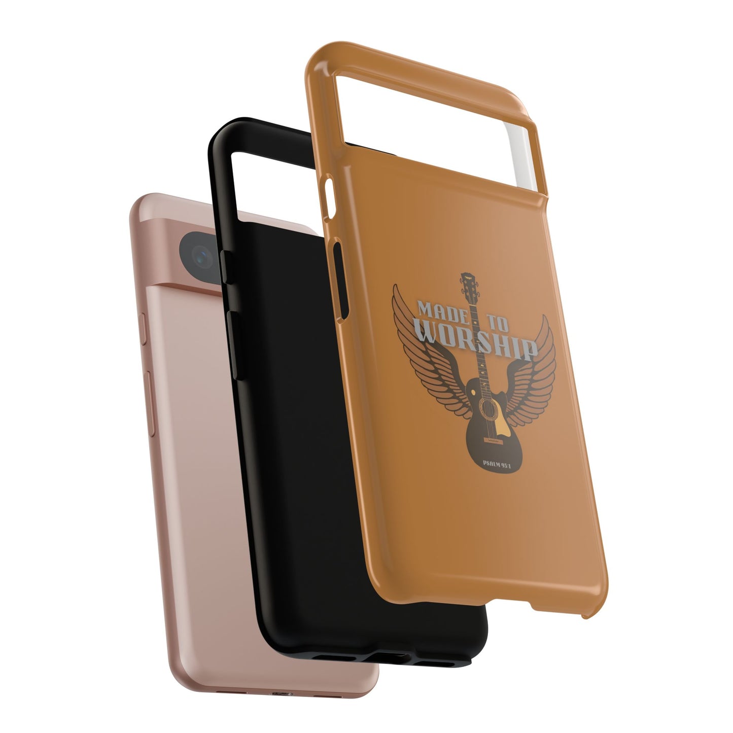 Tough Phone Case — "Made to Worship" Acoustic Guitar Wings Design