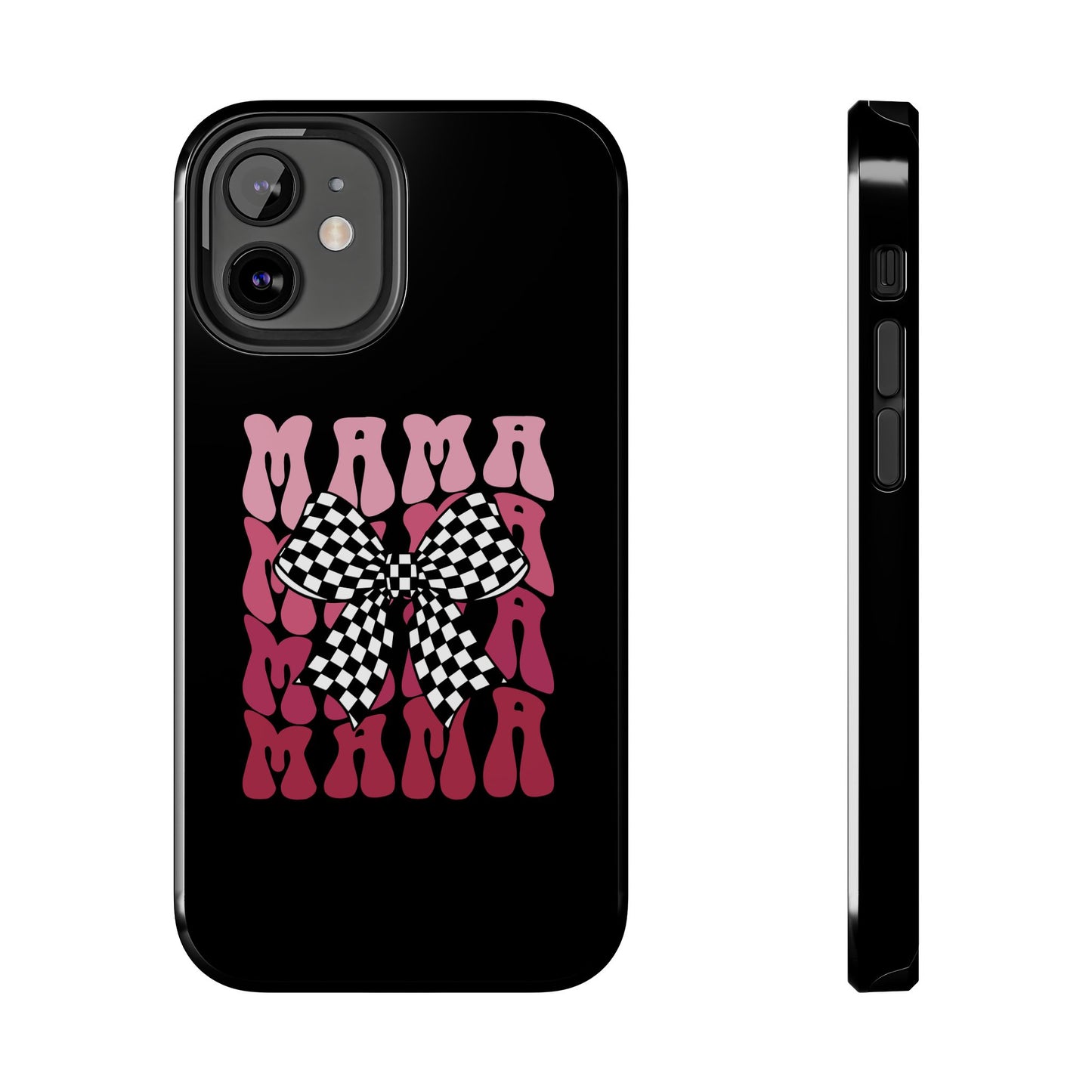 Chic Tough Phone Cases with Mama Bow Design, Stylish Phone Cover