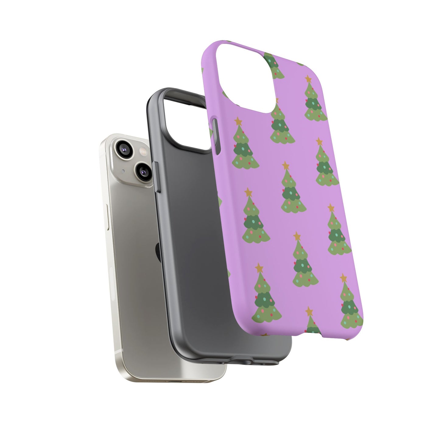 Christmas Tree Phone Case — Cute Purple Holiday iPhone Cover
