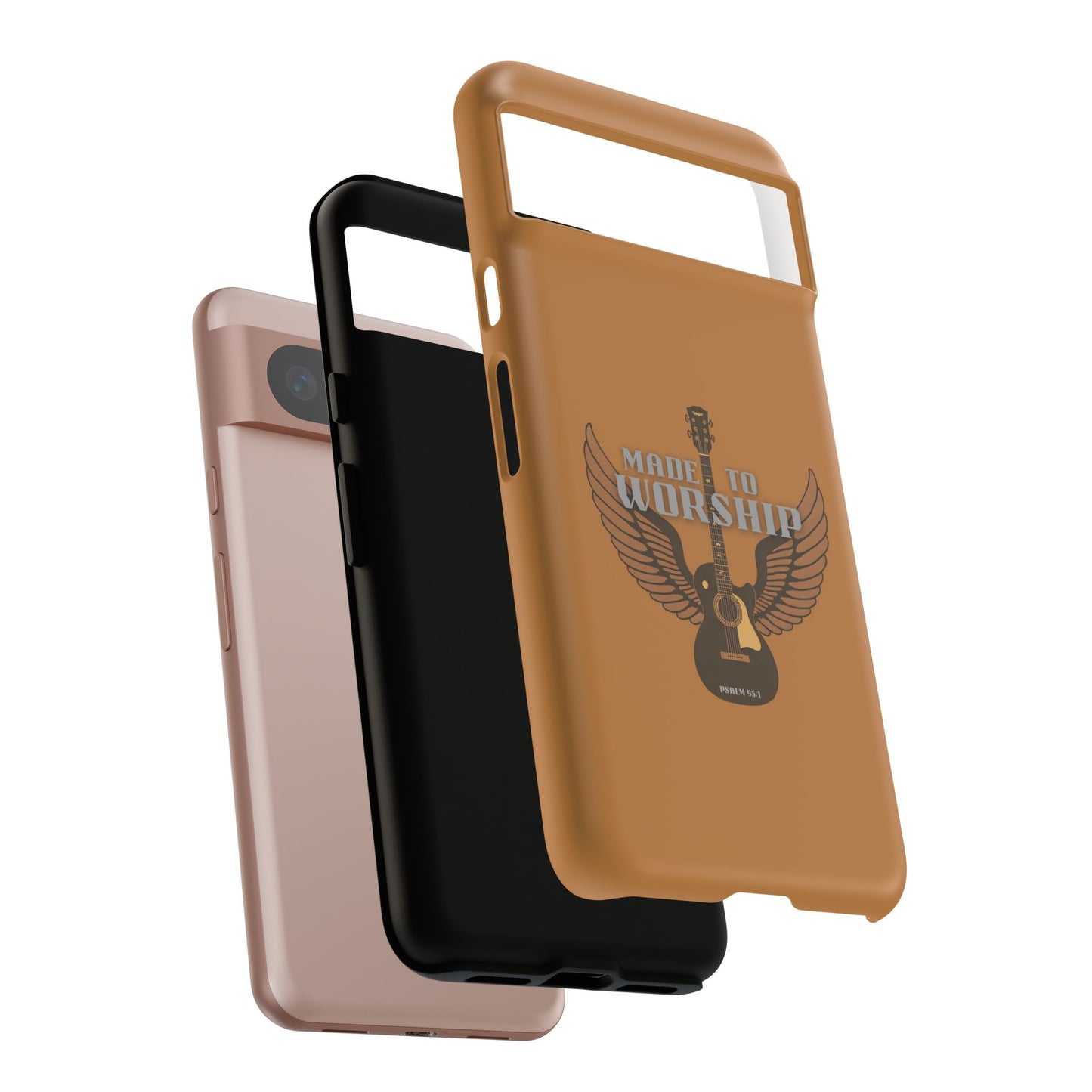 Tough Phone Case — "Made to Worship" Acoustic Guitar Wings Design