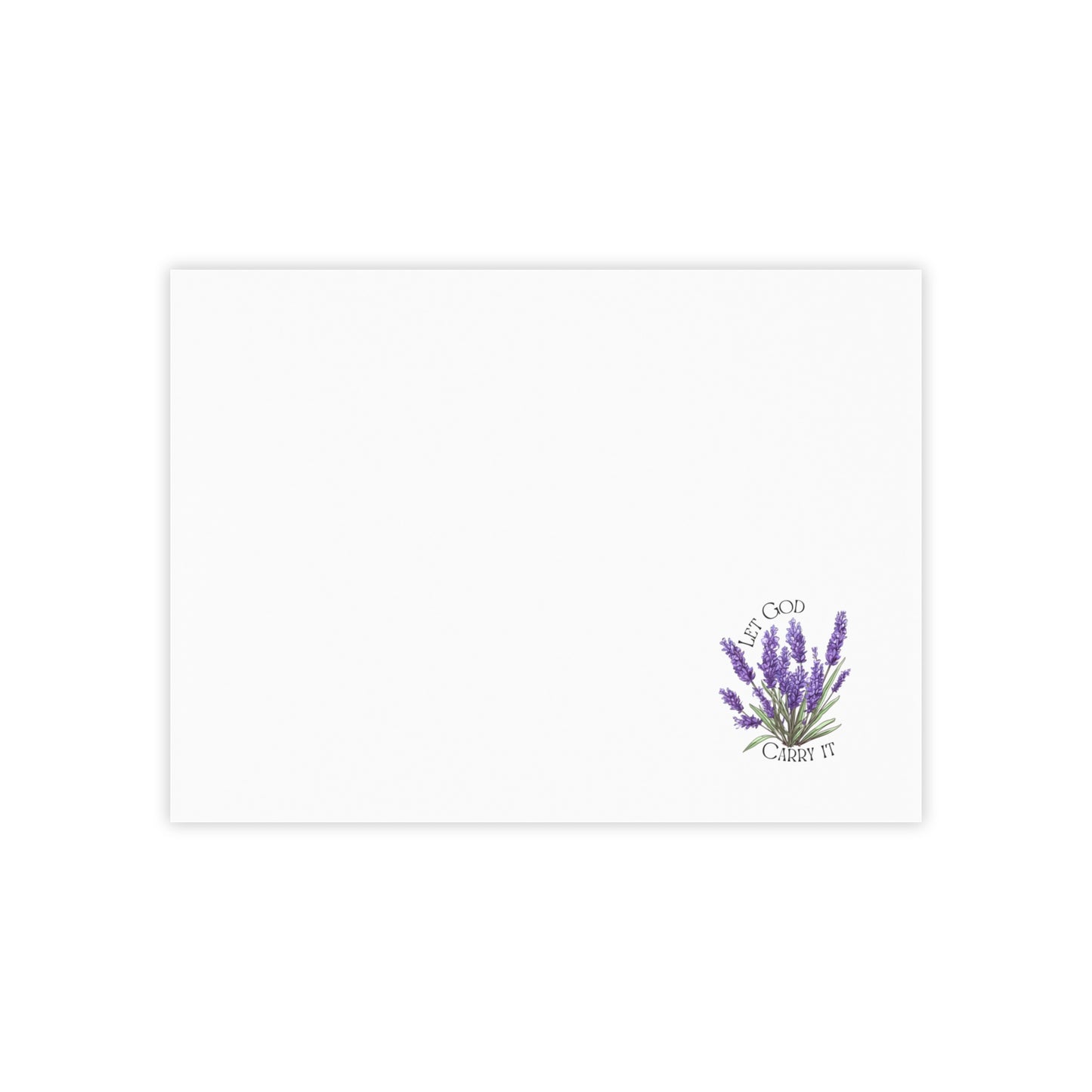 Lavender Floral Post-it Notes — "Let God Carry It" Decorative Sticky Pads