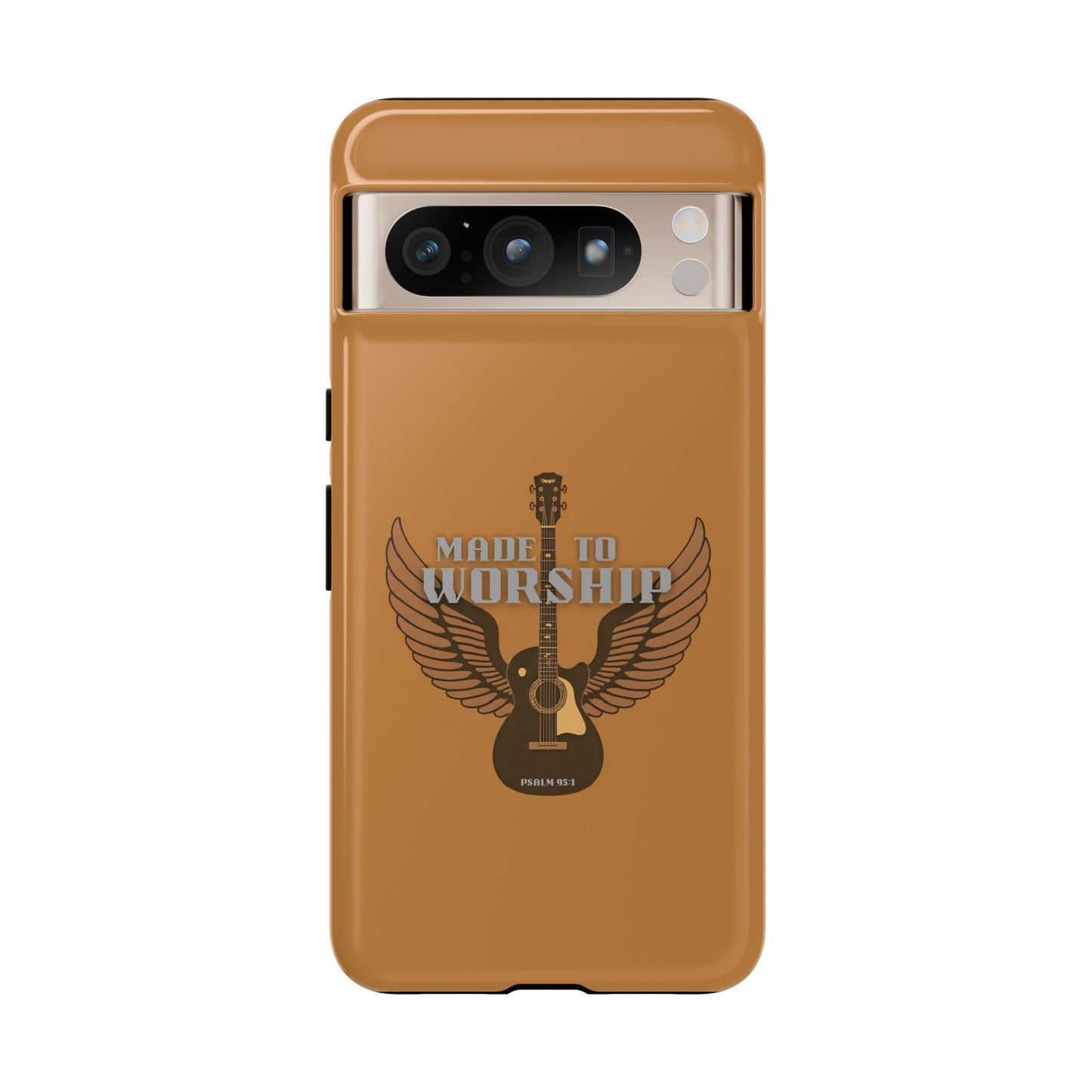 Tough Phone Case — "Made to Worship" Acoustic Guitar Wings Design