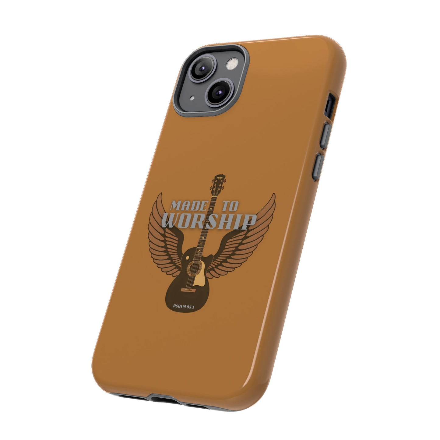 Tough Phone Case — "Made to Worship" Acoustic Guitar Wings Design