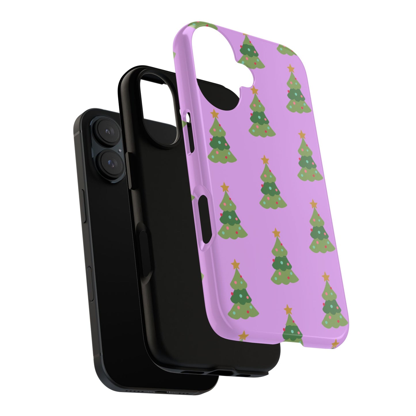 Christmas Tree Phone Case — Cute Purple Holiday iPhone Cover