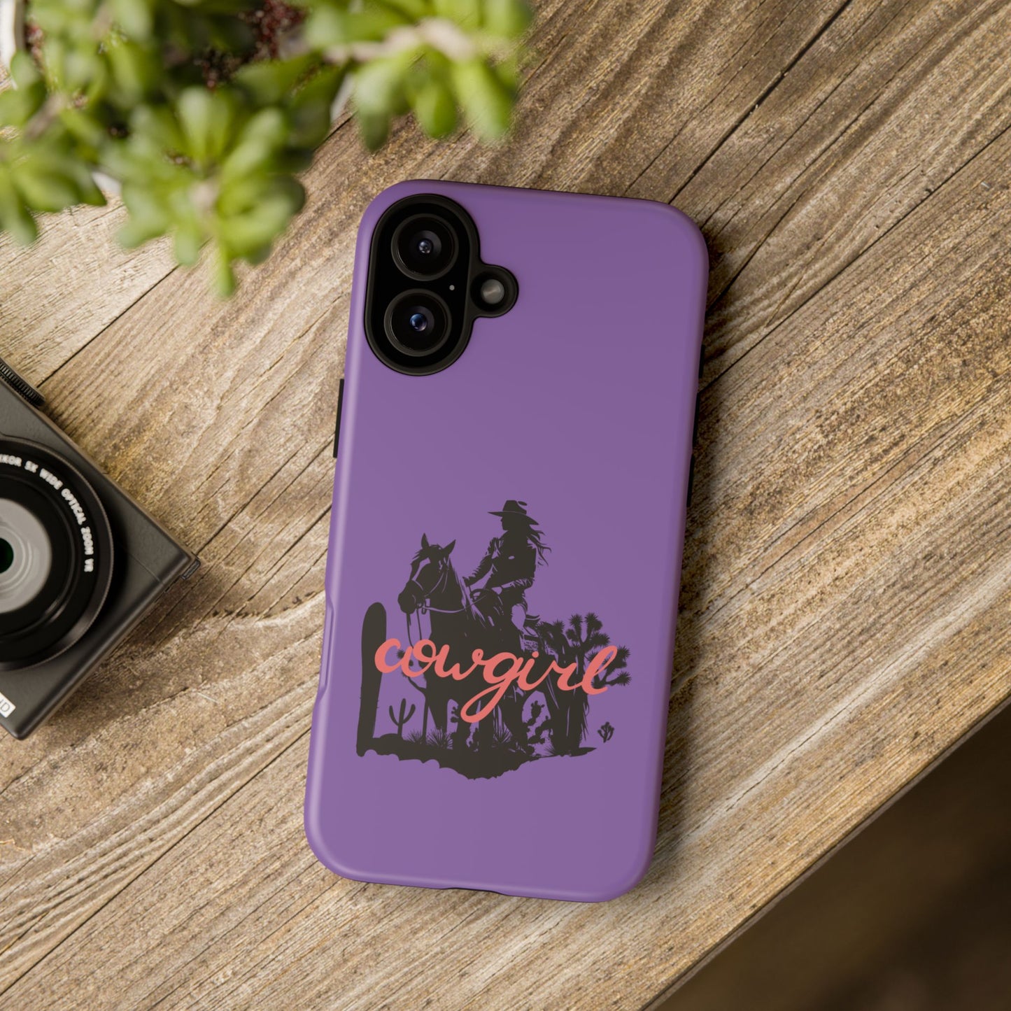 Cowgirl Phone Case — Purple Western Rider Protective Phone Cover