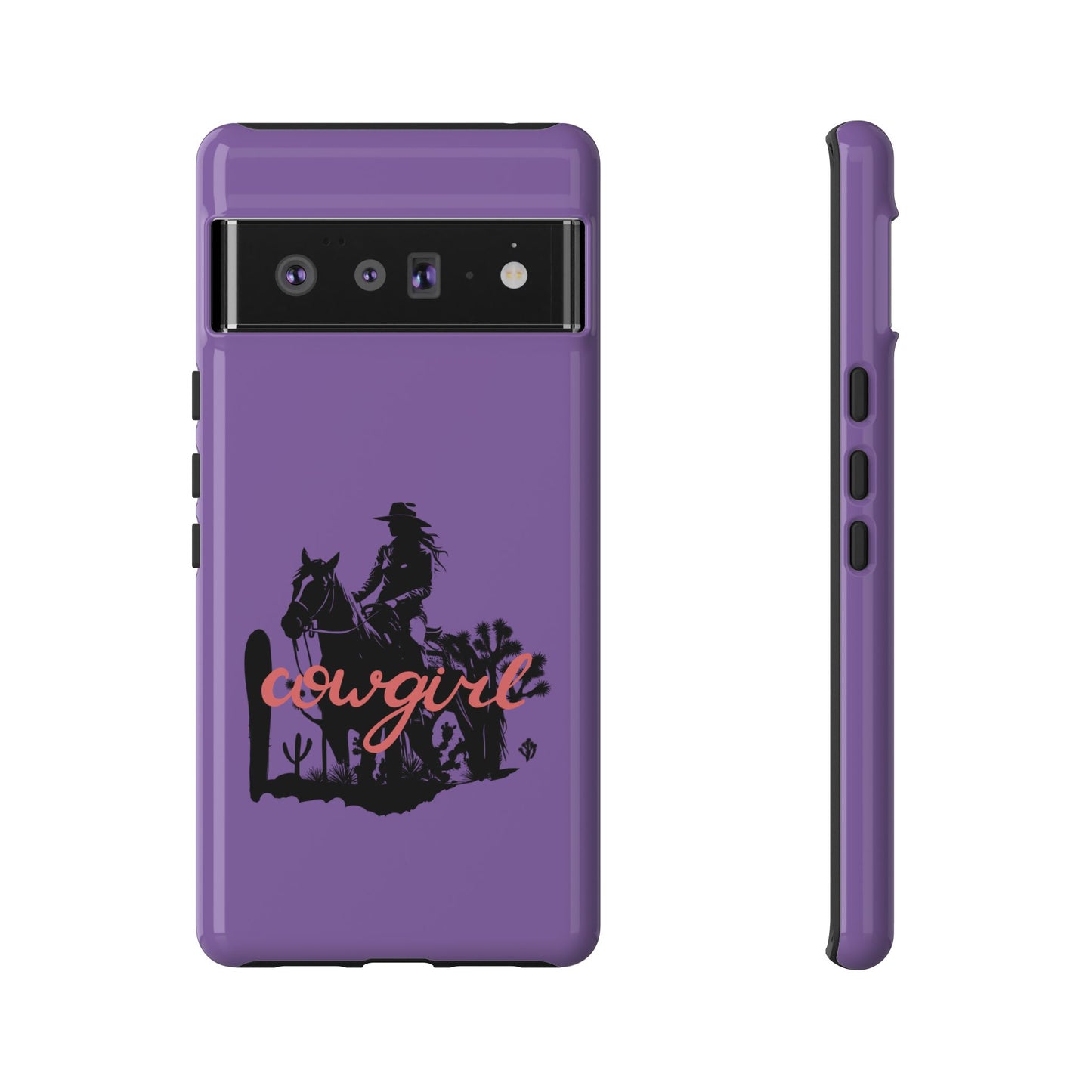 Cowgirl Phone Case — Purple Western Rider Protective Phone Cover