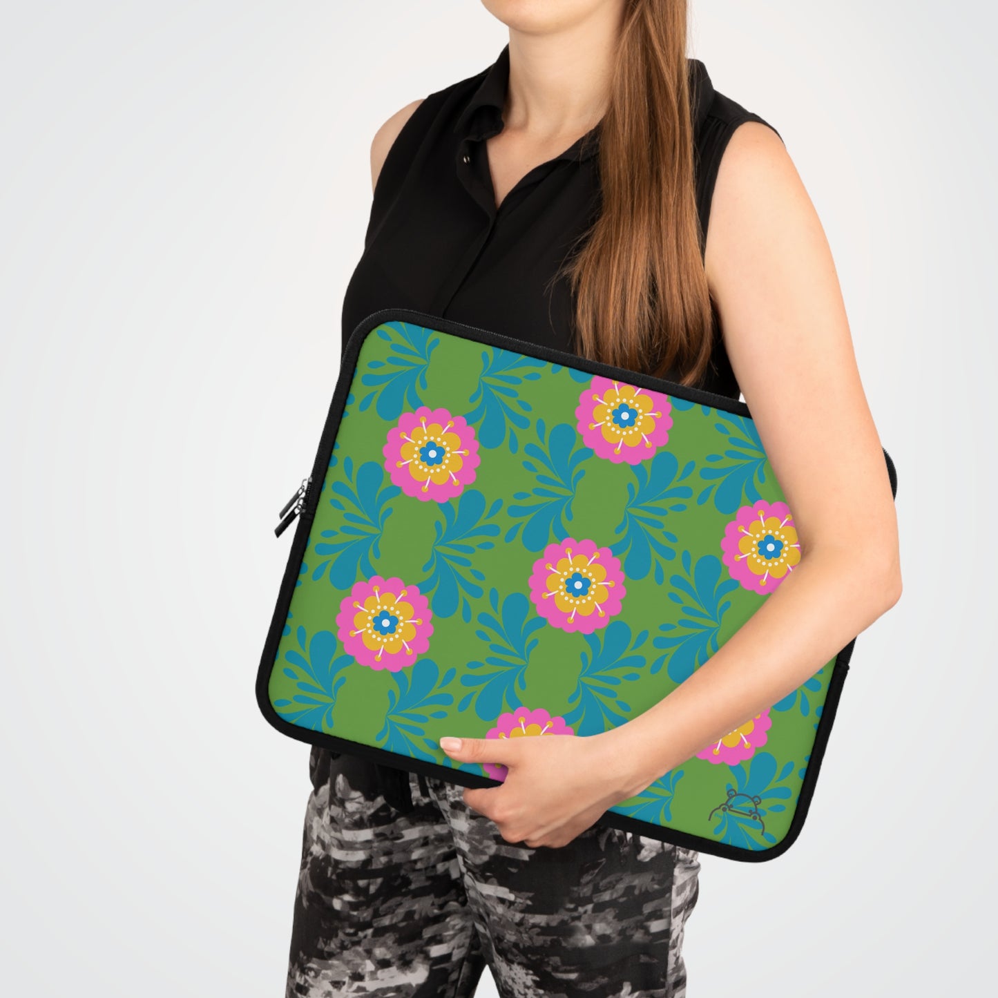 Vibrant Floral Laptop Sleeve, Colorful Tech Pouch, Flowers Design, Eco-Friendly Sleeve, Gift for Students, Stylish Computer Case, [...]