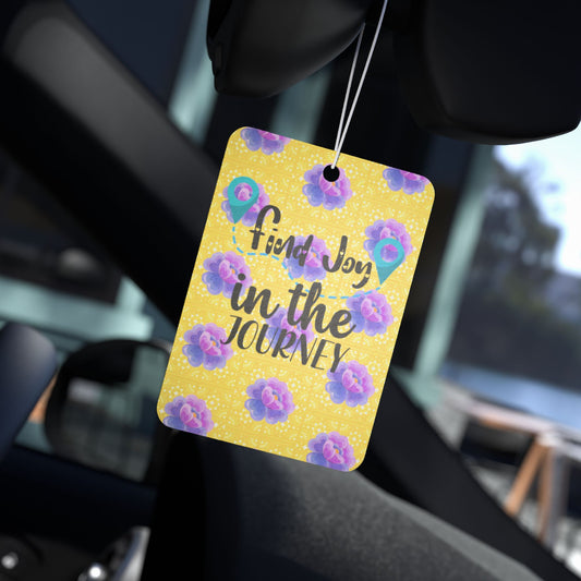 Car Air Freshener - Find Joy in the Journey Mexican Floral Design