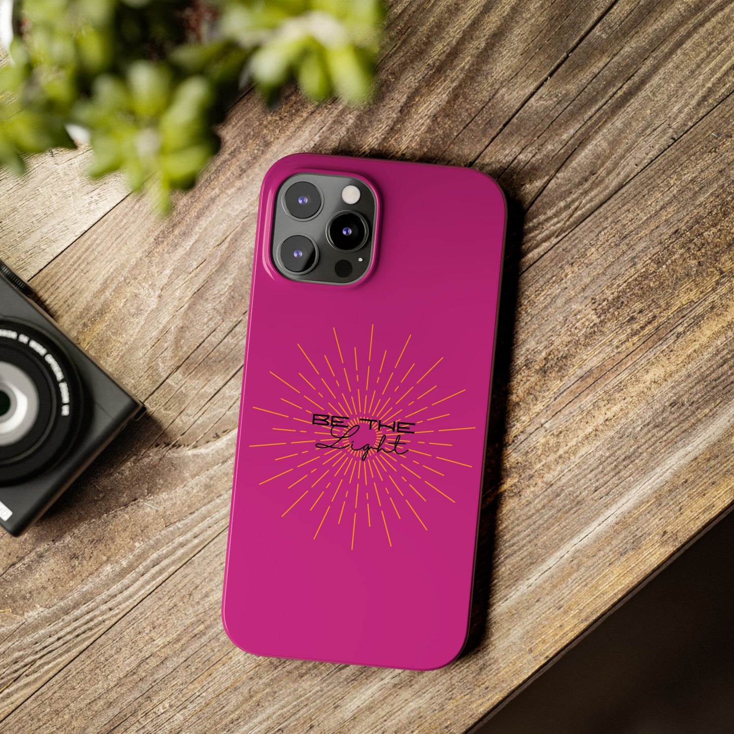 Radiant Pink Slim Phone Cases, Be The Light