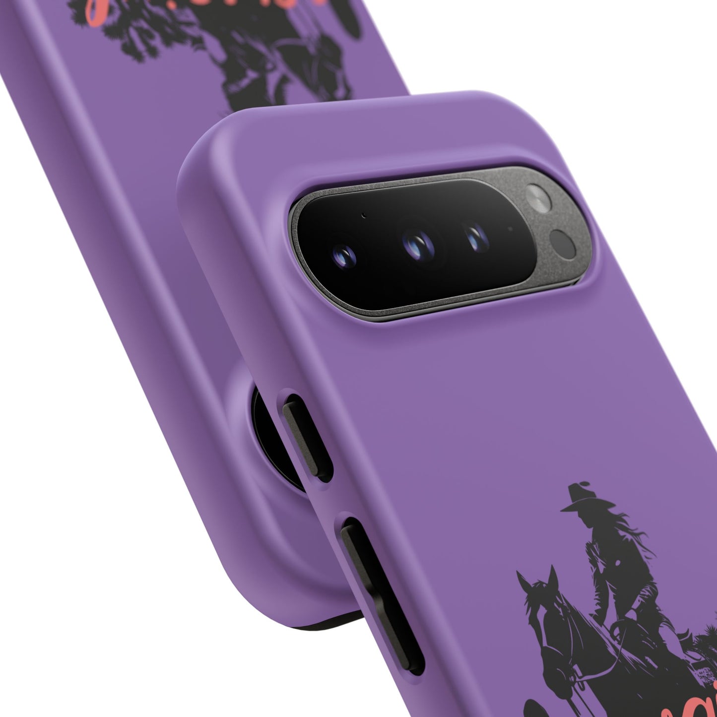 Cowgirl Phone Case — Purple Western Rider Protective Phone Cover