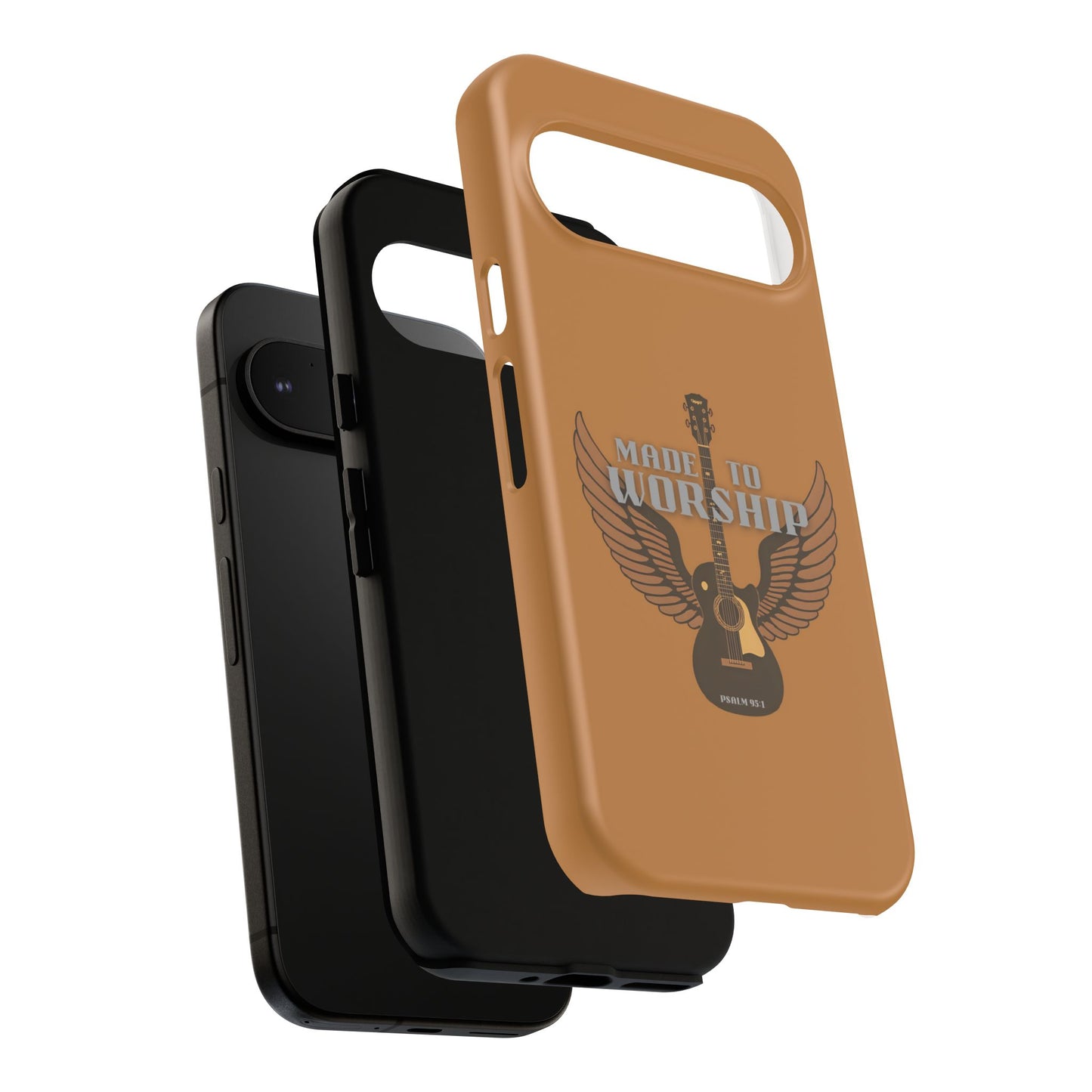 Tough Phone Case — "Made to Worship" Acoustic Guitar Wings Design