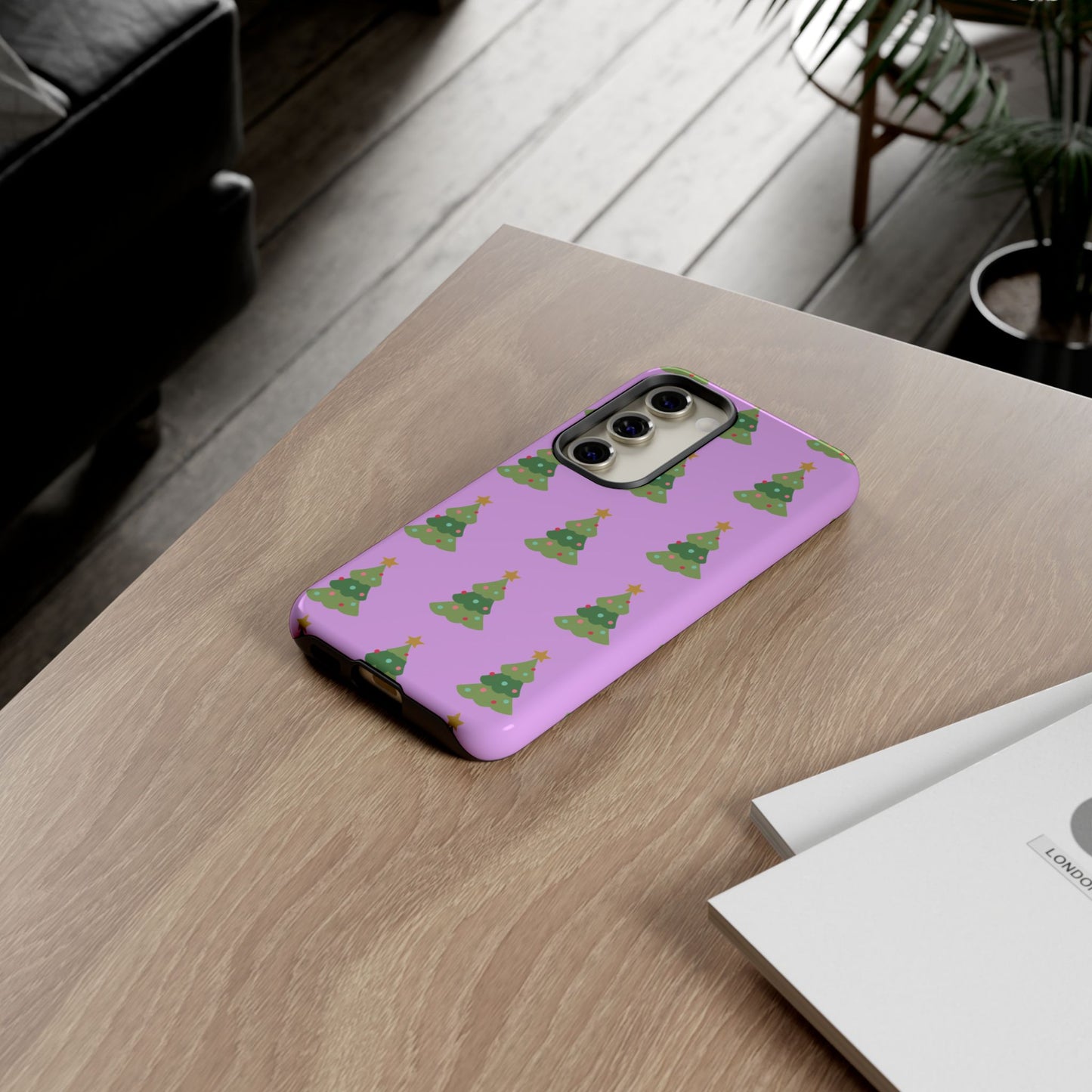 Christmas Tree Phone Case — Cute Purple Holiday iPhone Cover