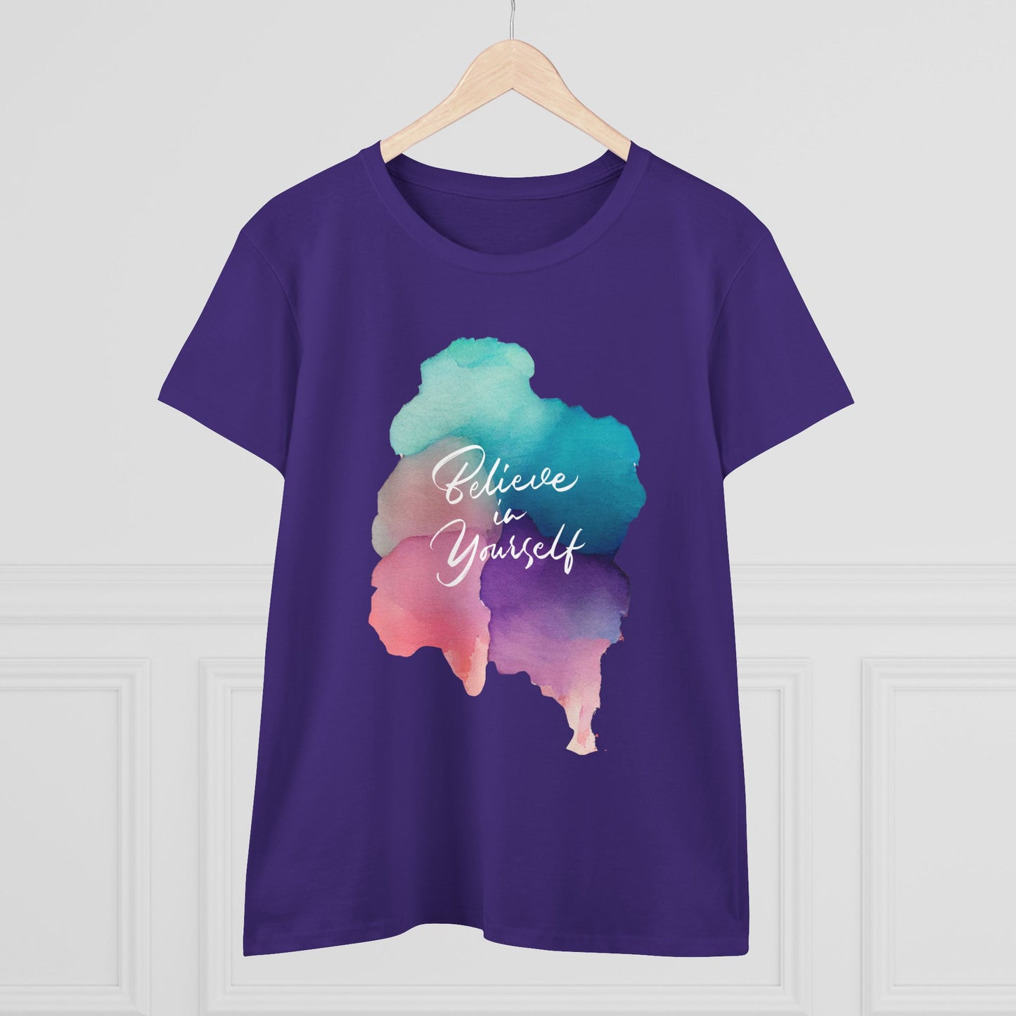 Motivational Women's Tee - 'Believe in Yourself' Casual Cotton Shirt, Gift for Her, Inspirational T-Shirt, Everyday Wear, [...]