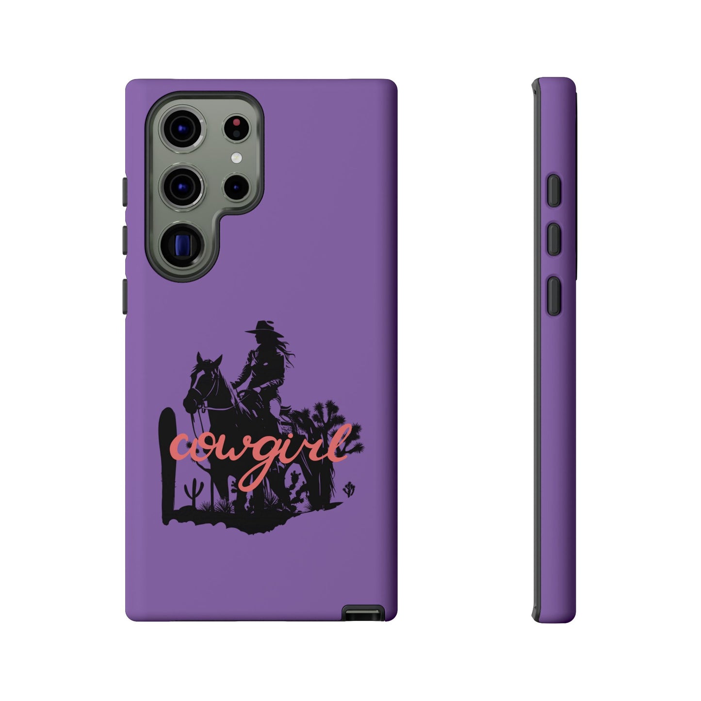 Cowgirl Phone Case — Purple Western Rider Protective Phone Cover