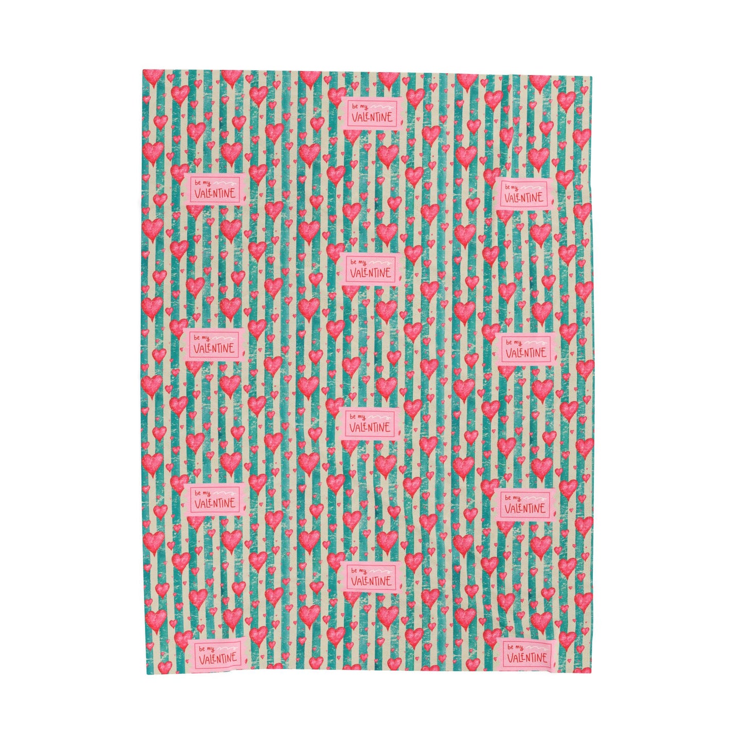 Be My Valentine Velveteen Plush Blanket — Cozy Romantic Throw