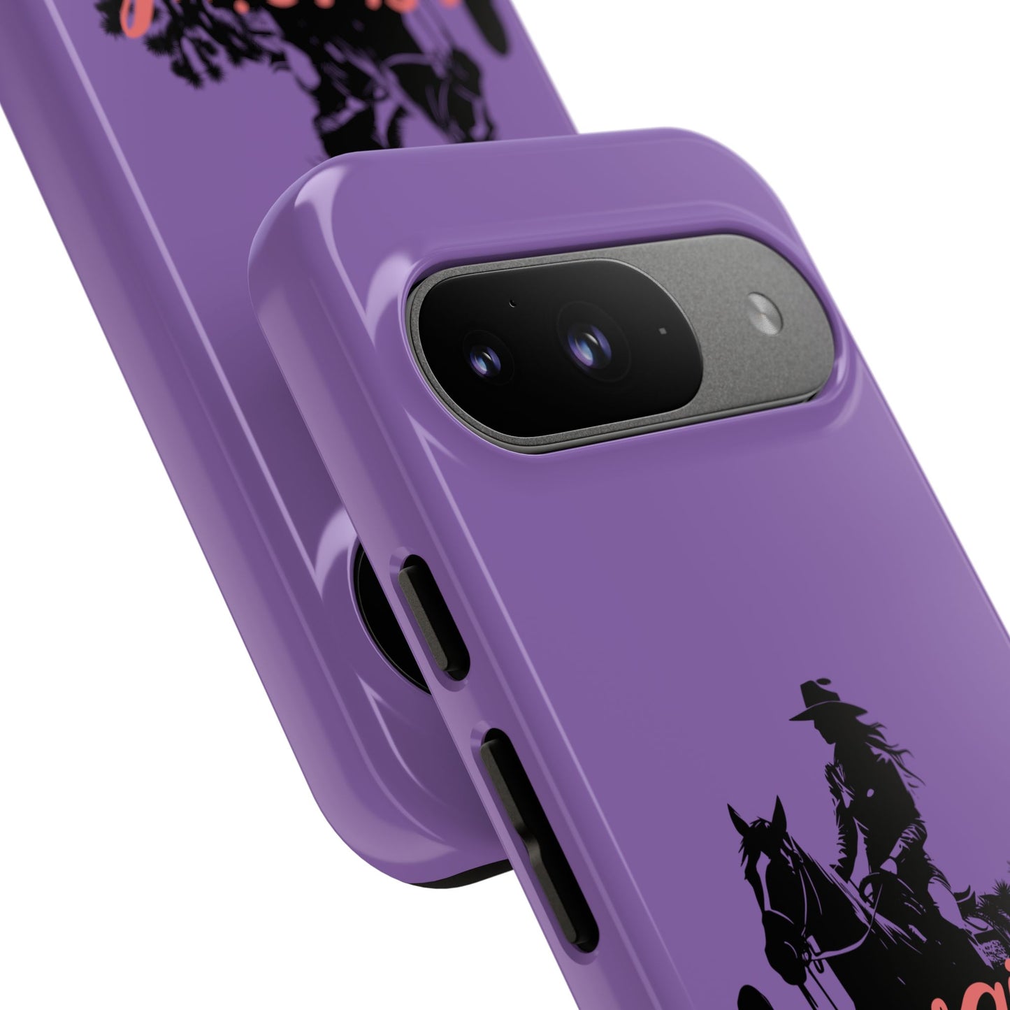 Cowgirl Phone Case — Purple Western Rider Protective Phone Cover