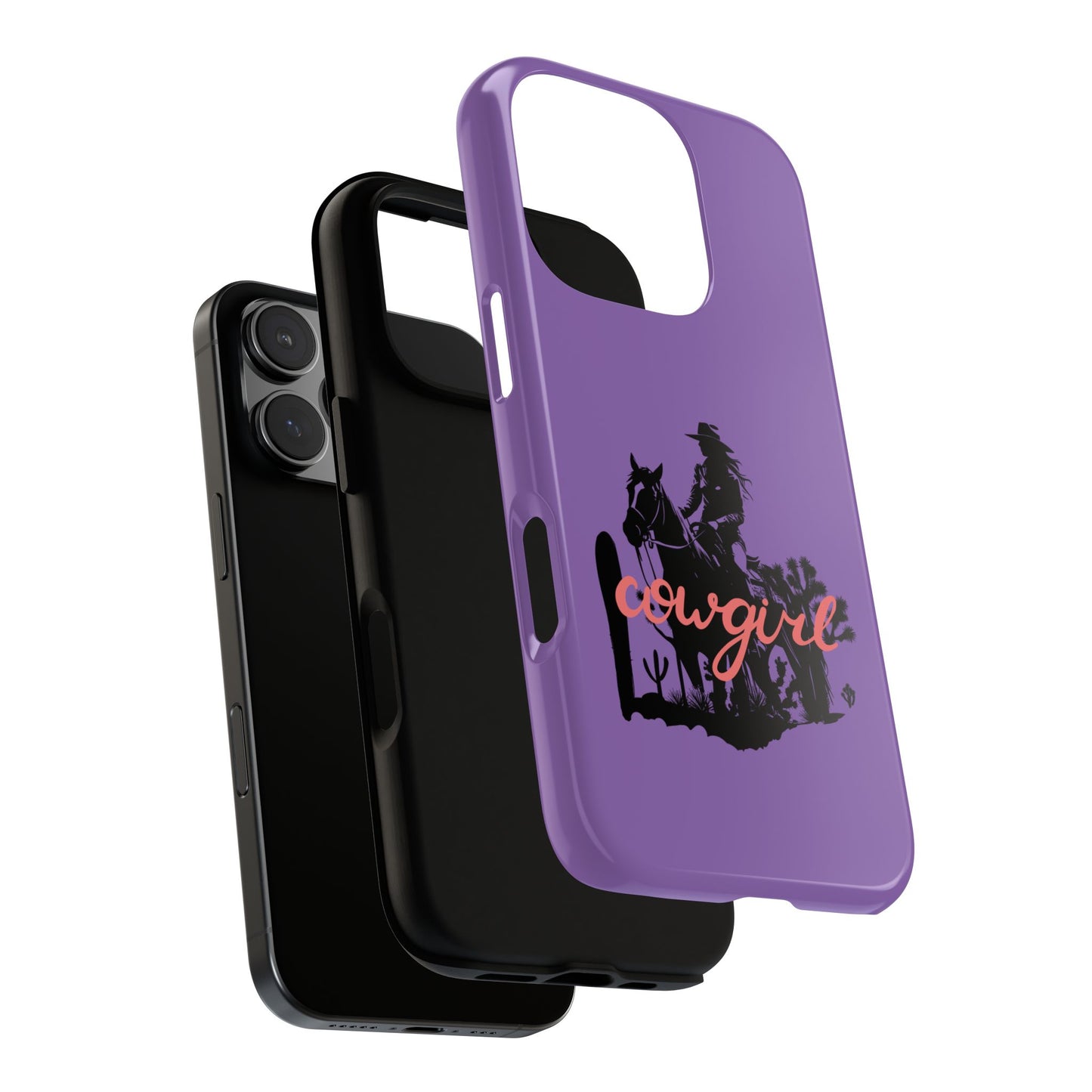 Cowgirl Phone Case — Purple Western Rider Protective Phone Cover