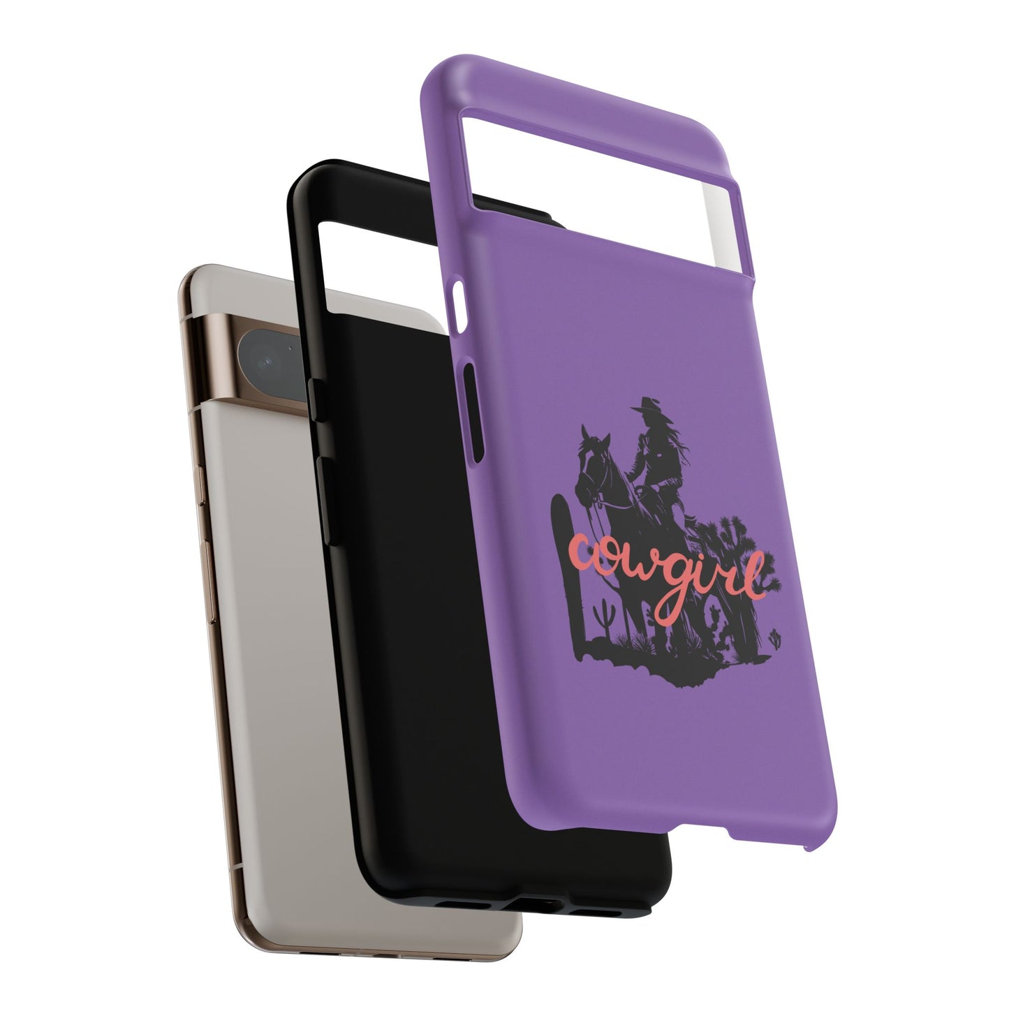 Cowgirl Phone Case — Purple Western Rider Protective Phone Cover