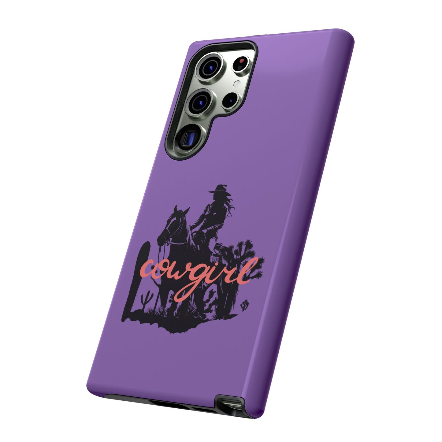 Cowgirl Phone Case — Purple Western Rider Protective Phone Cover