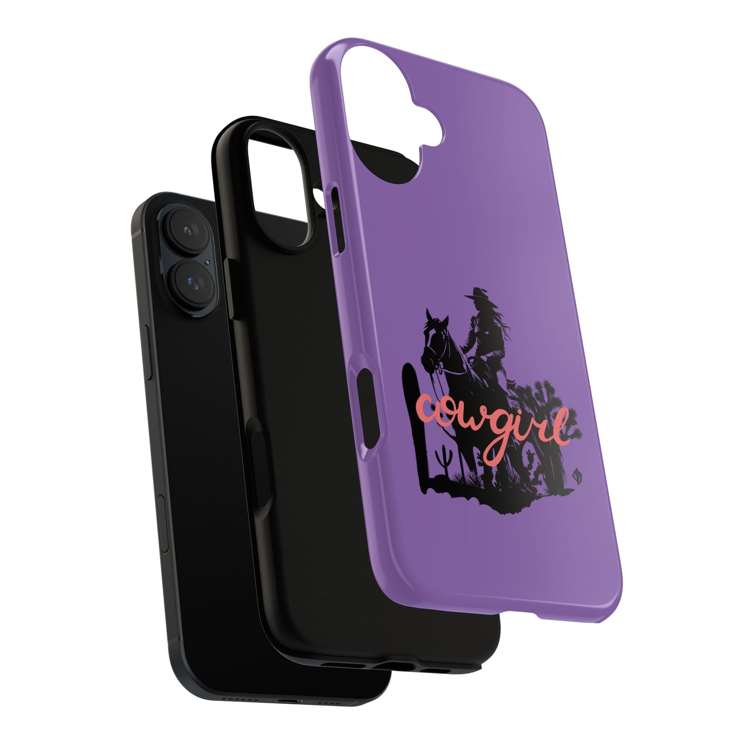 Cowgirl Phone Case — Purple Western Rider Protective Phone Cover
