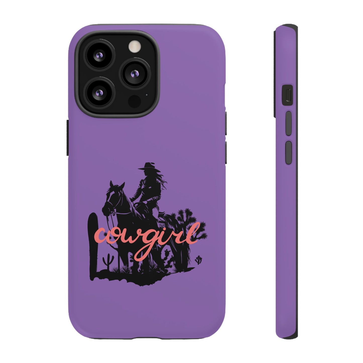 Cowgirl Phone Case — Purple Western Rider Protective Phone Cover
